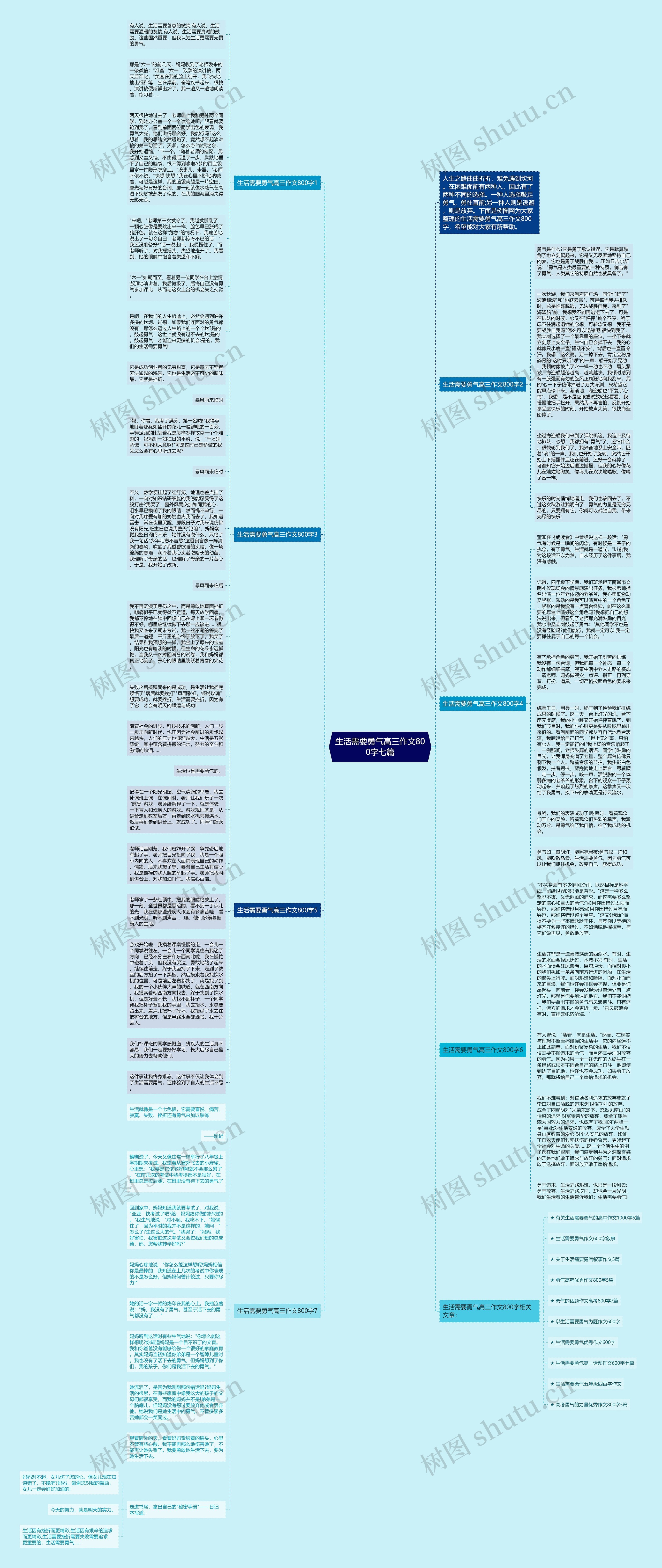 生活需要勇气高三作文800字七篇思维导图高清图 生活需要勇气高三作文800字七篇思维导图