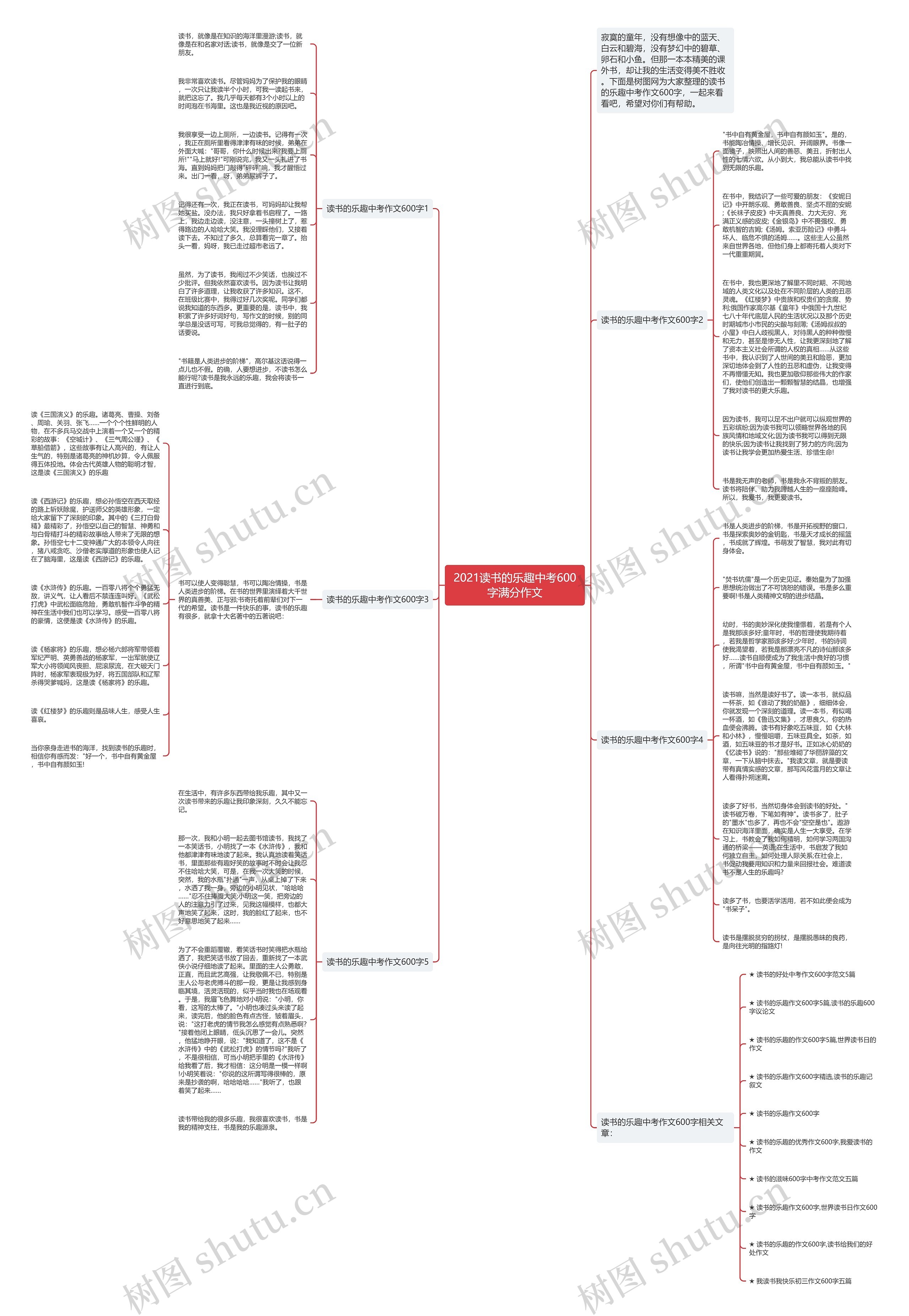 2021读书的乐趣中考600字满分作文