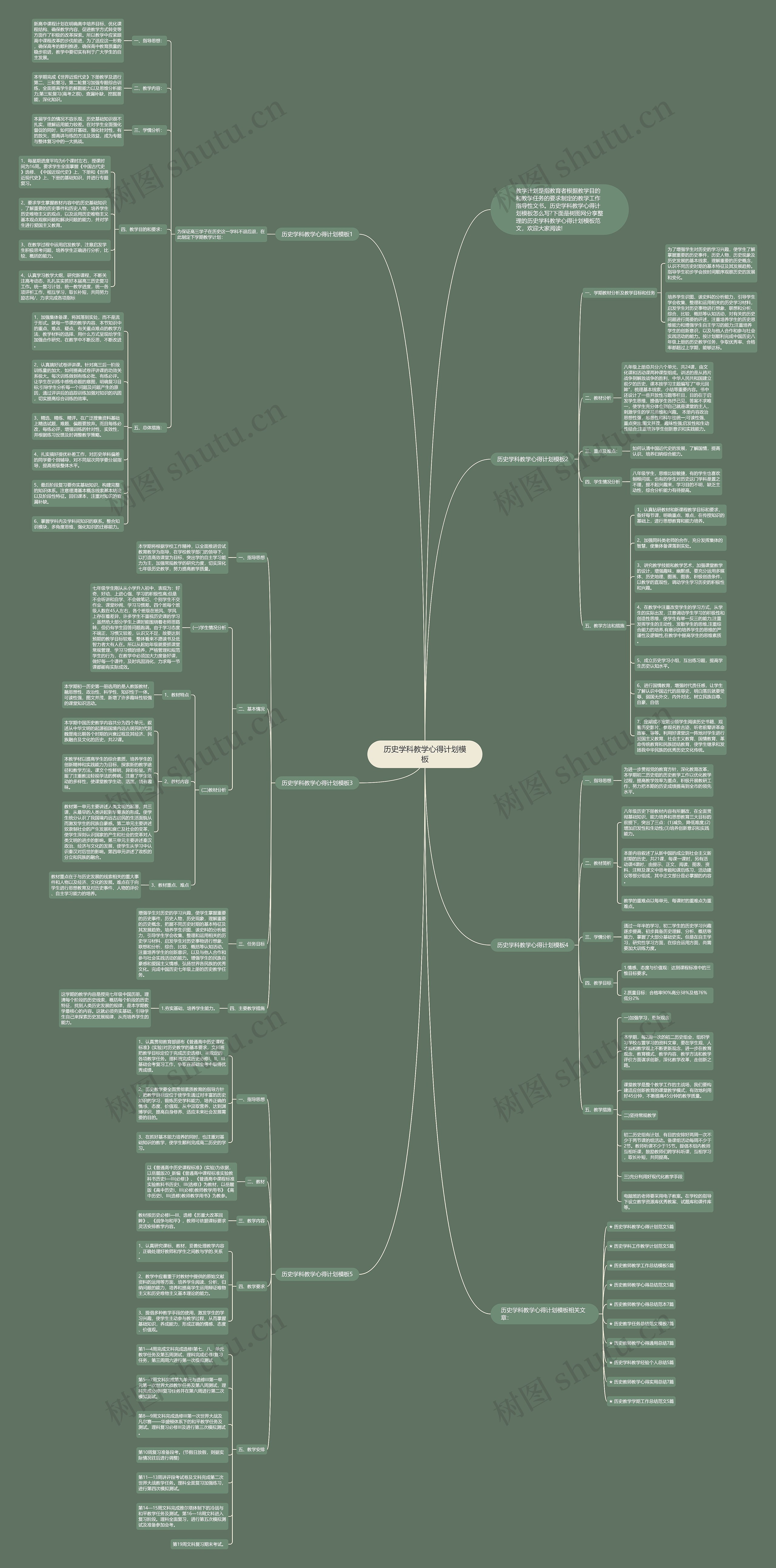 历史学科教学心得计划思维导图