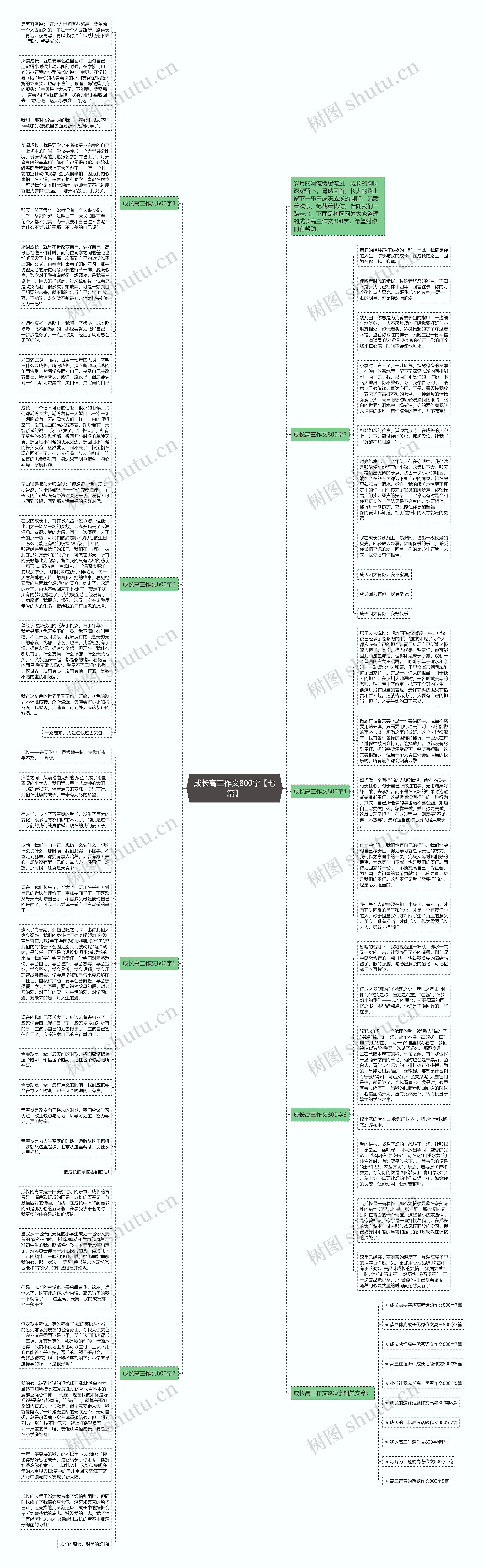 成长高三作文800字【七篇】思维导图
