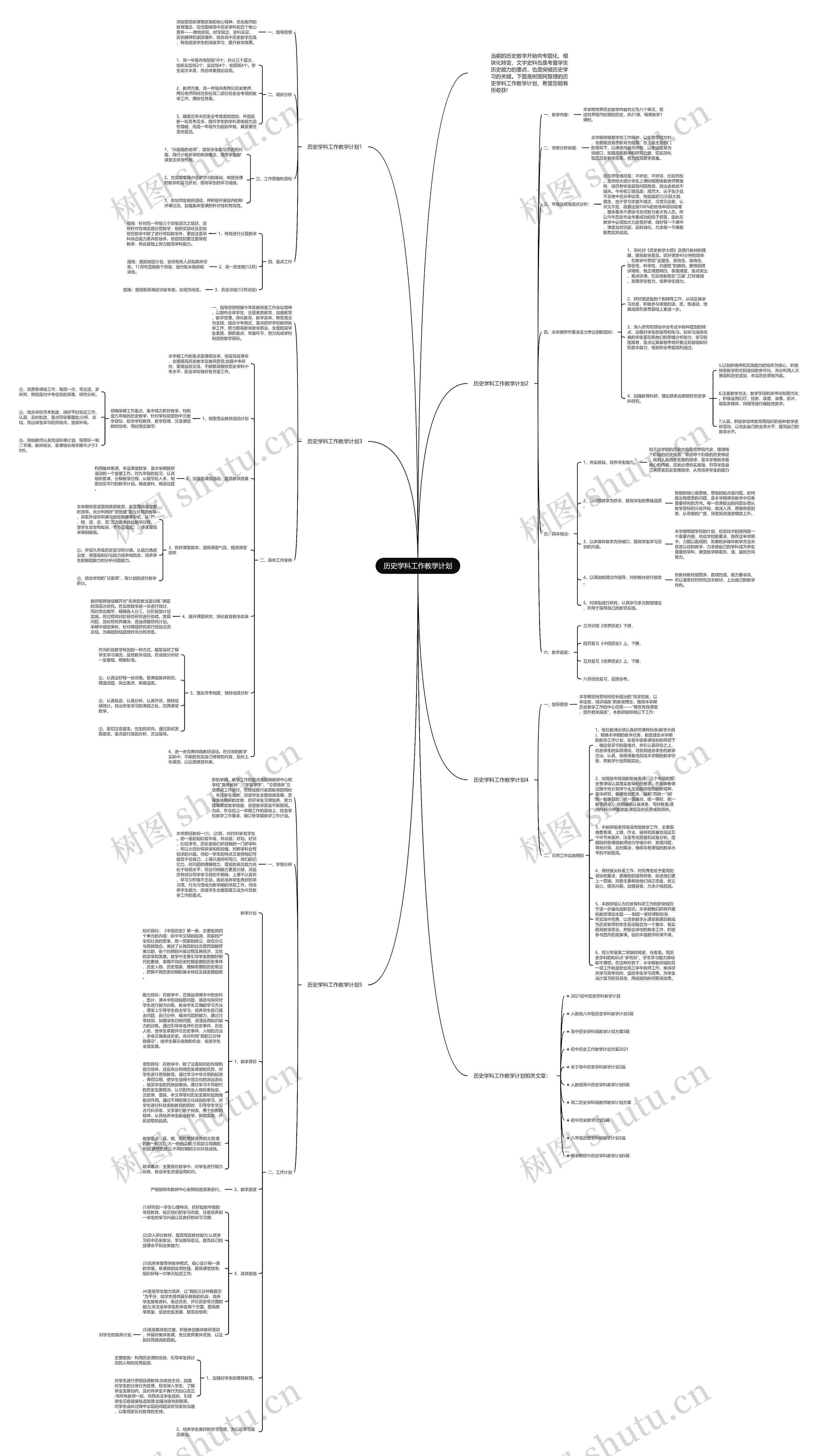 历史学科工作教学计划