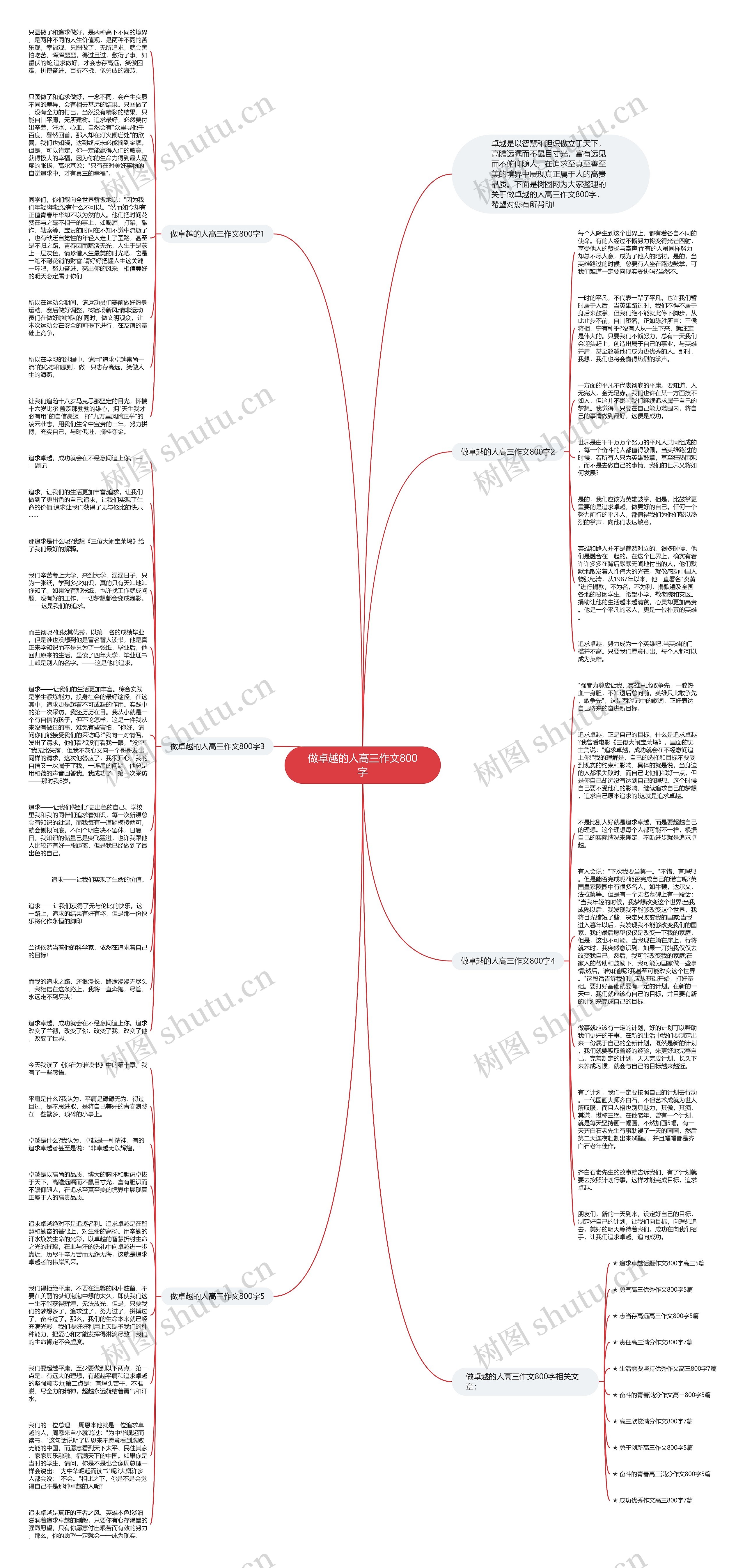 做卓越的人高三作文800字思维导图