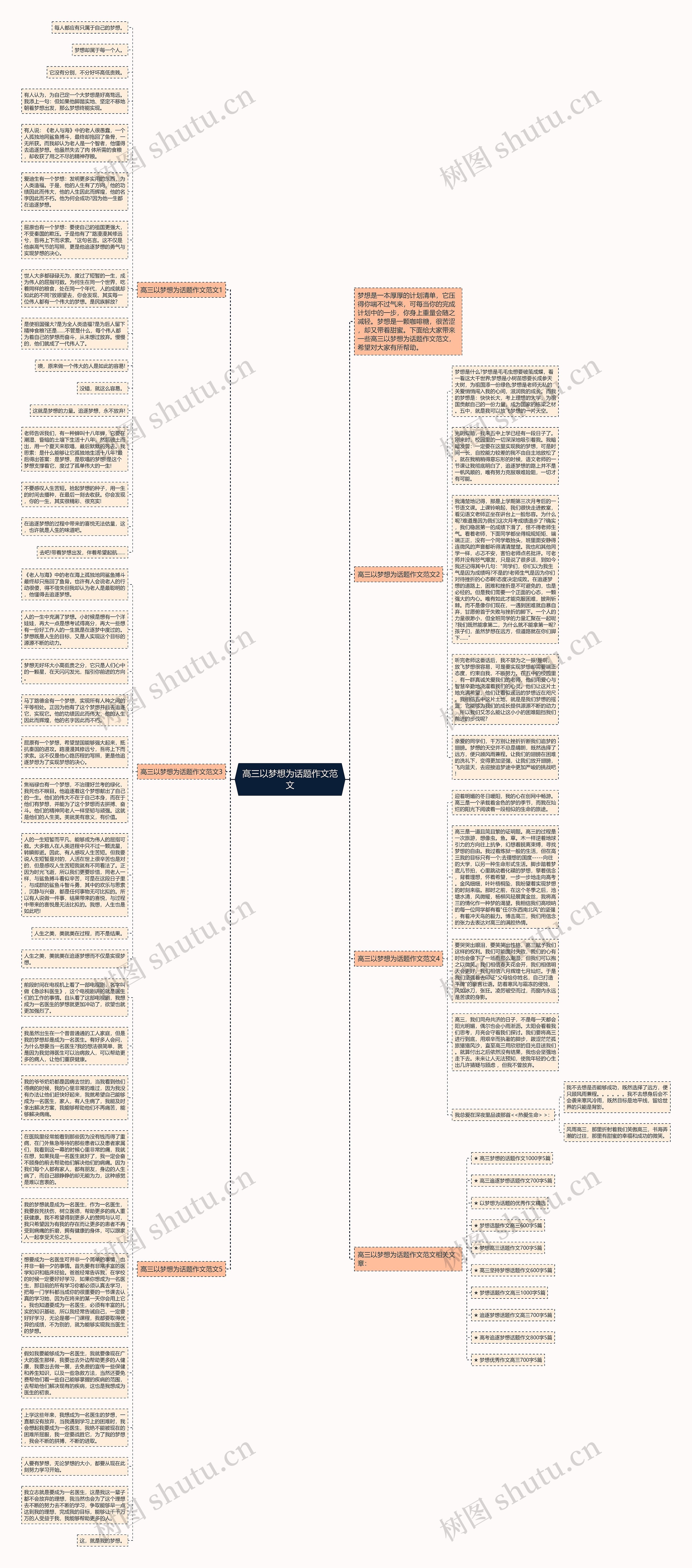 高三以梦想为话题作文范文思维导图