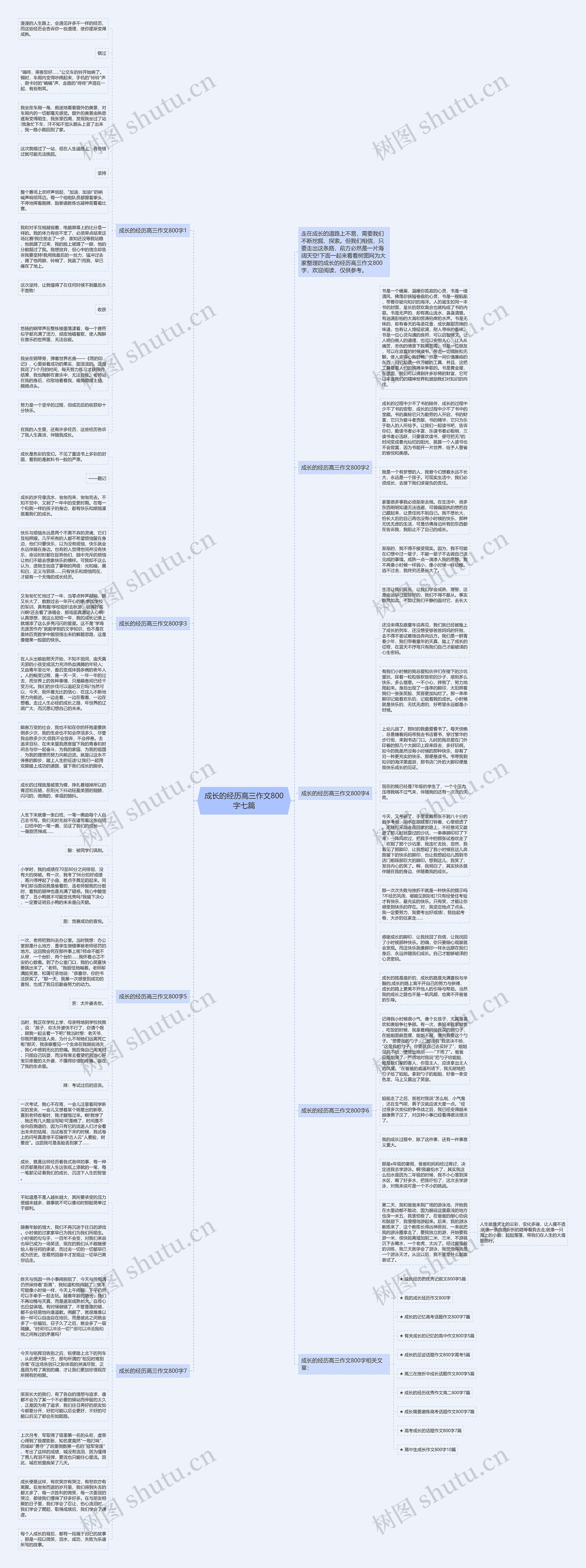 成长的经历高三作文800字七篇思维导图