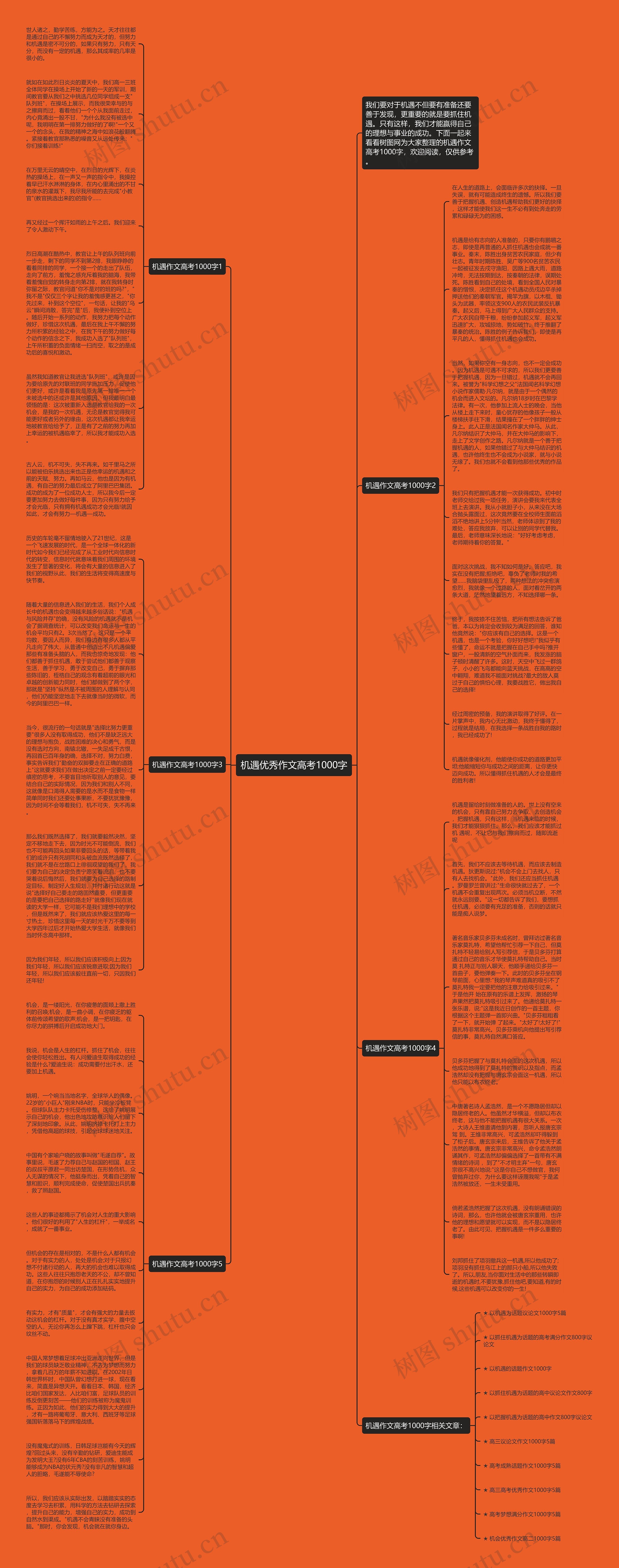 机遇优秀作文高考1000字思维导图