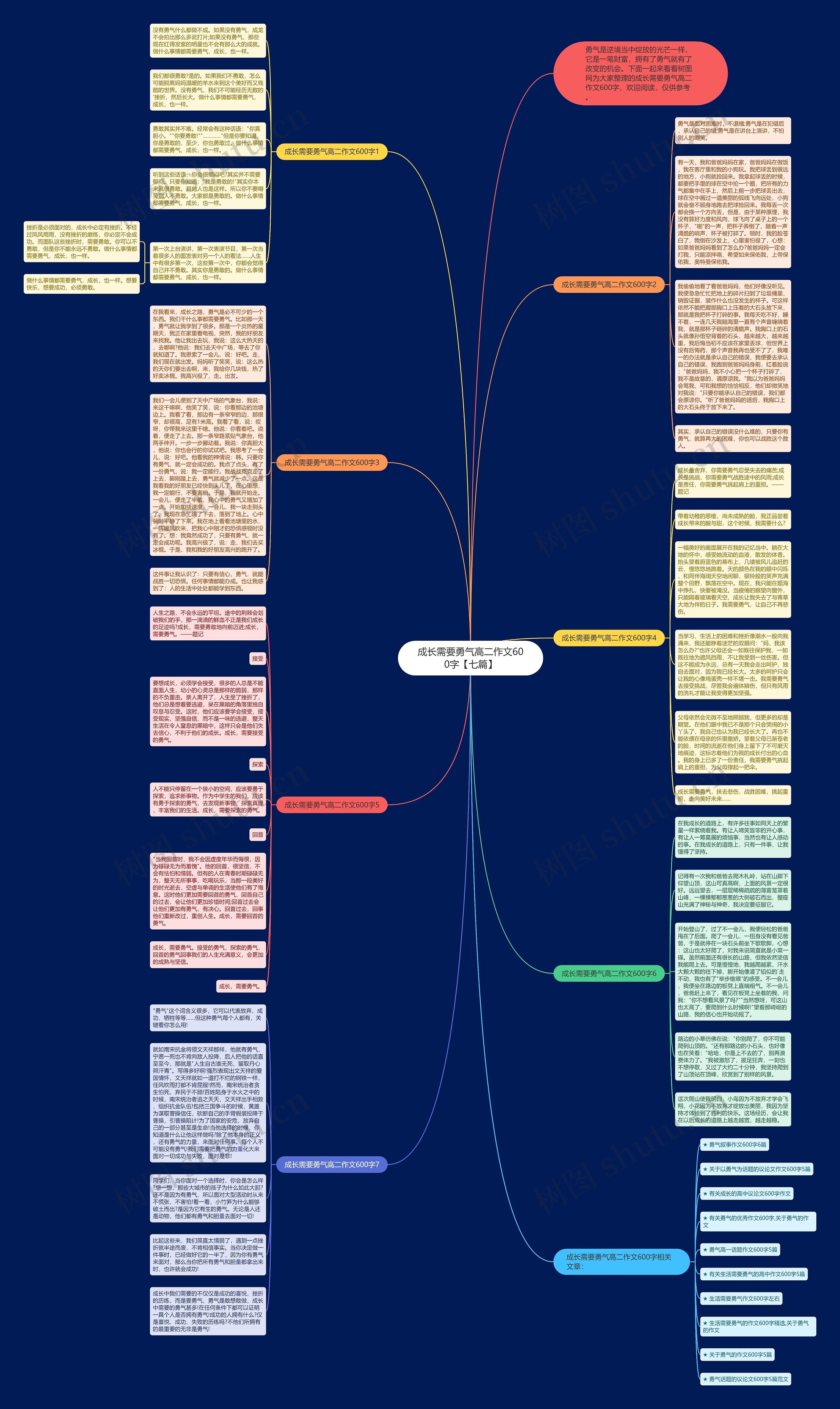 成长需要勇气高二作文600字【七篇】思维导图