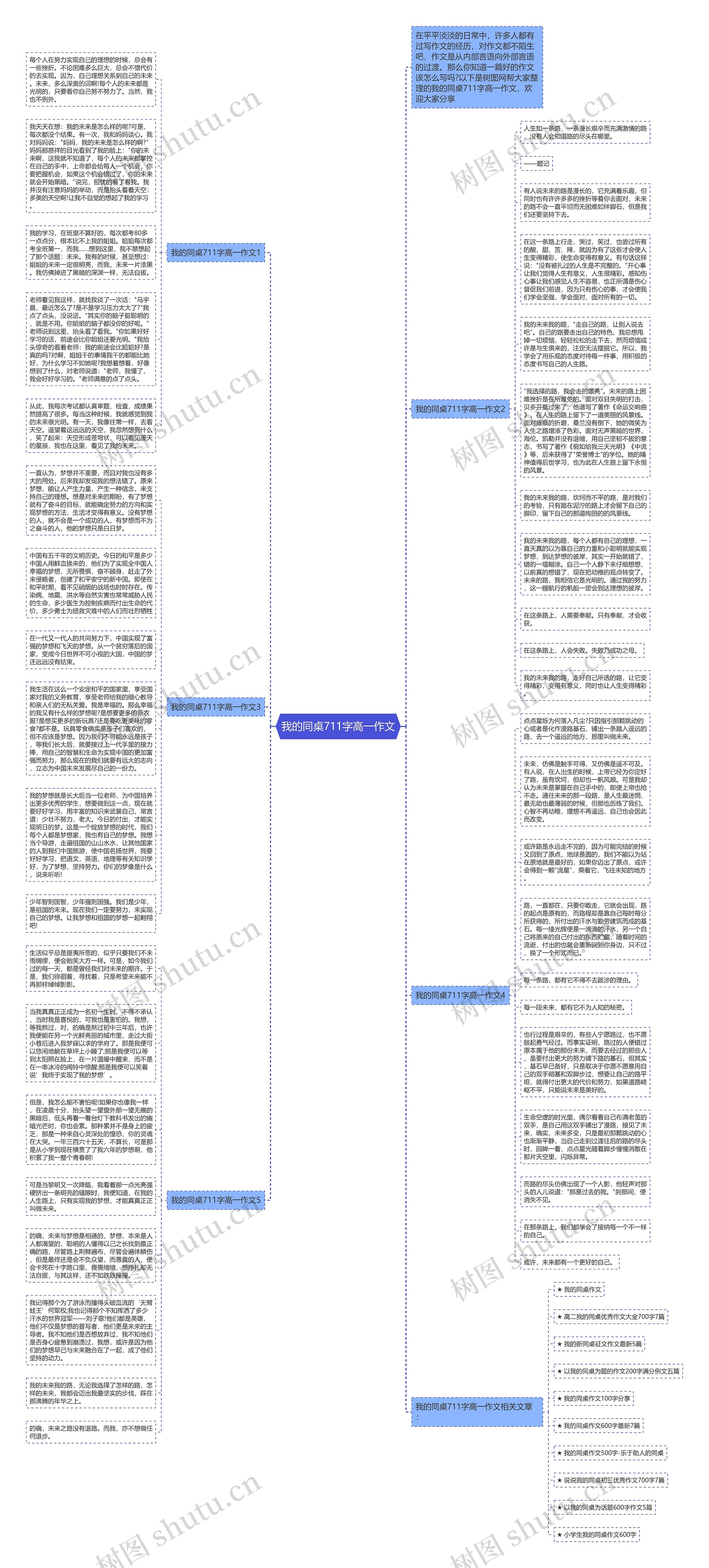 我的同桌711字高一作文思维导图