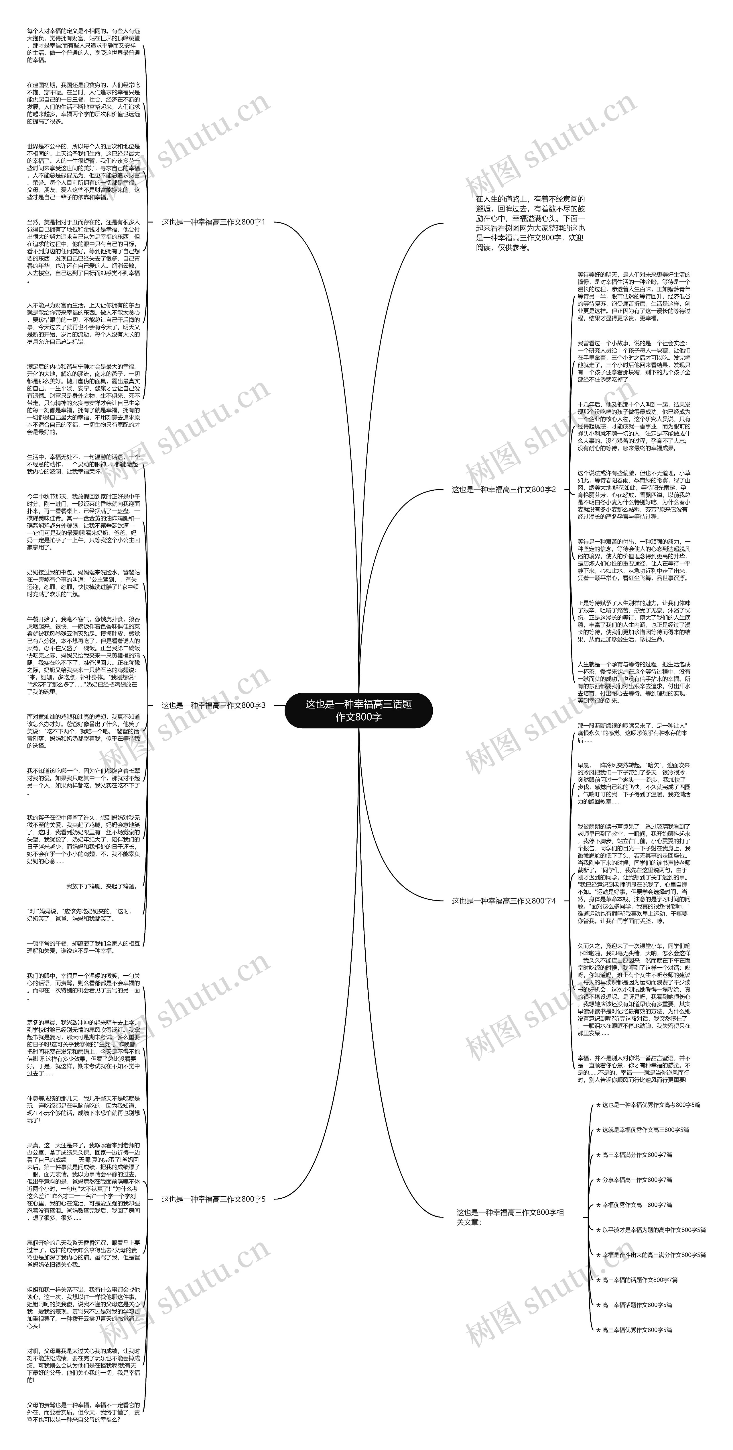 这也是一种幸福高三话题作文800字思维导图