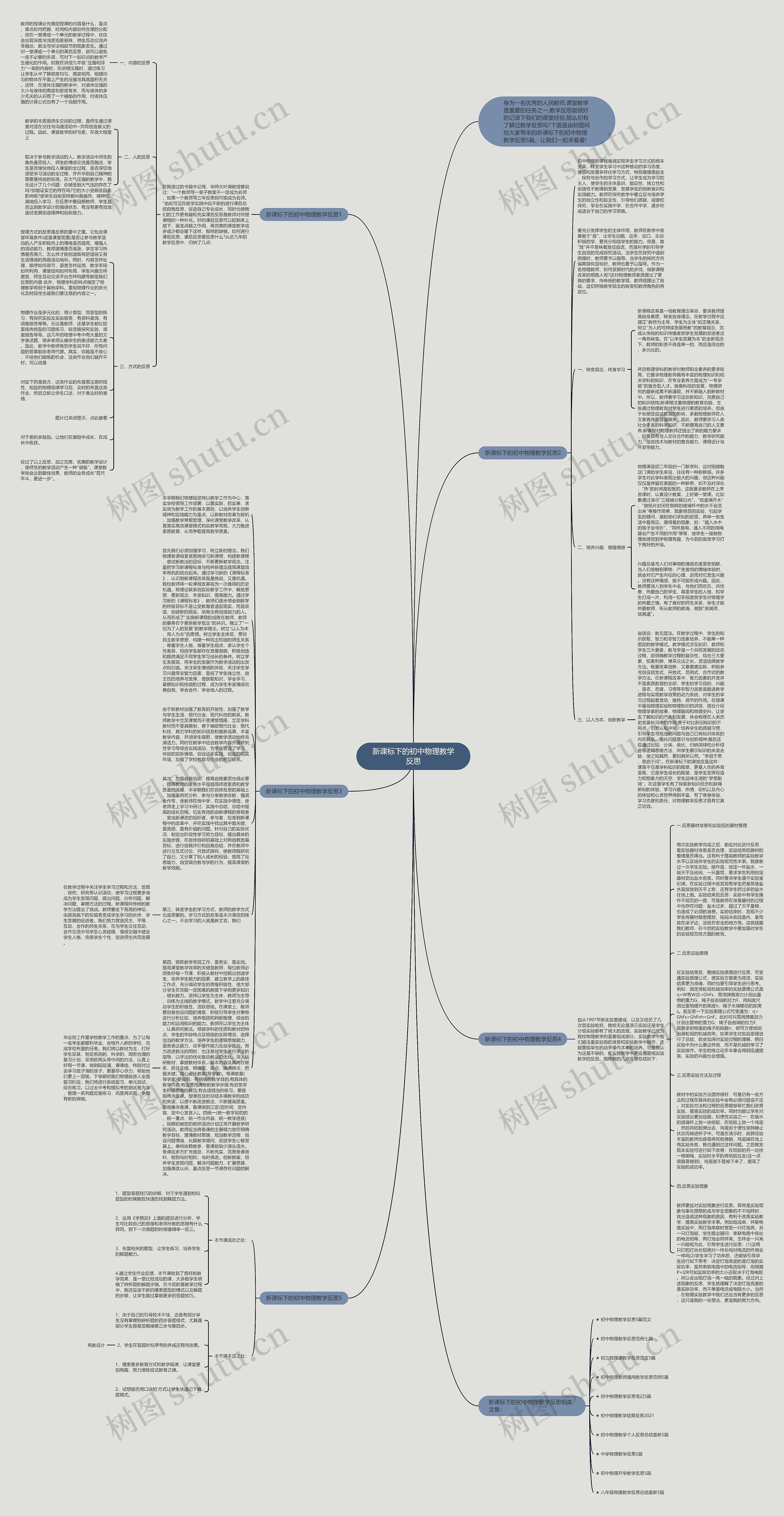 新课标下的初中物理教学反思思维导图