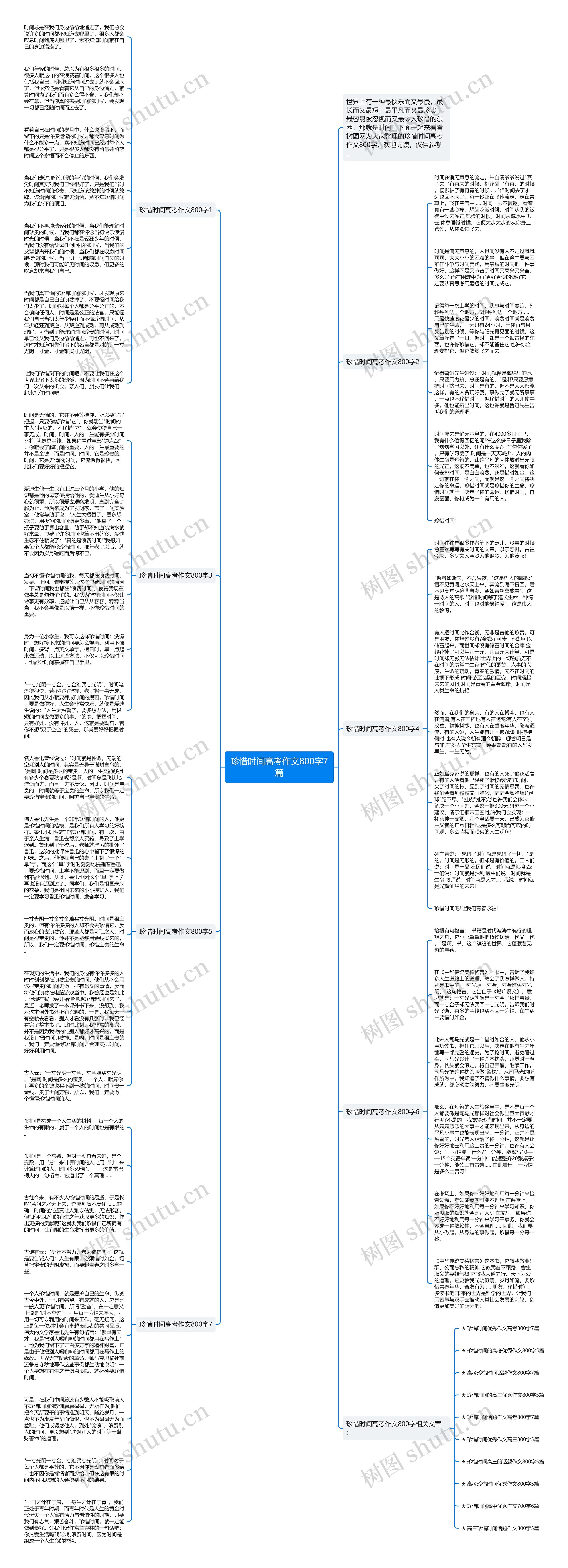 珍惜时间高考作文800字7篇思维导图