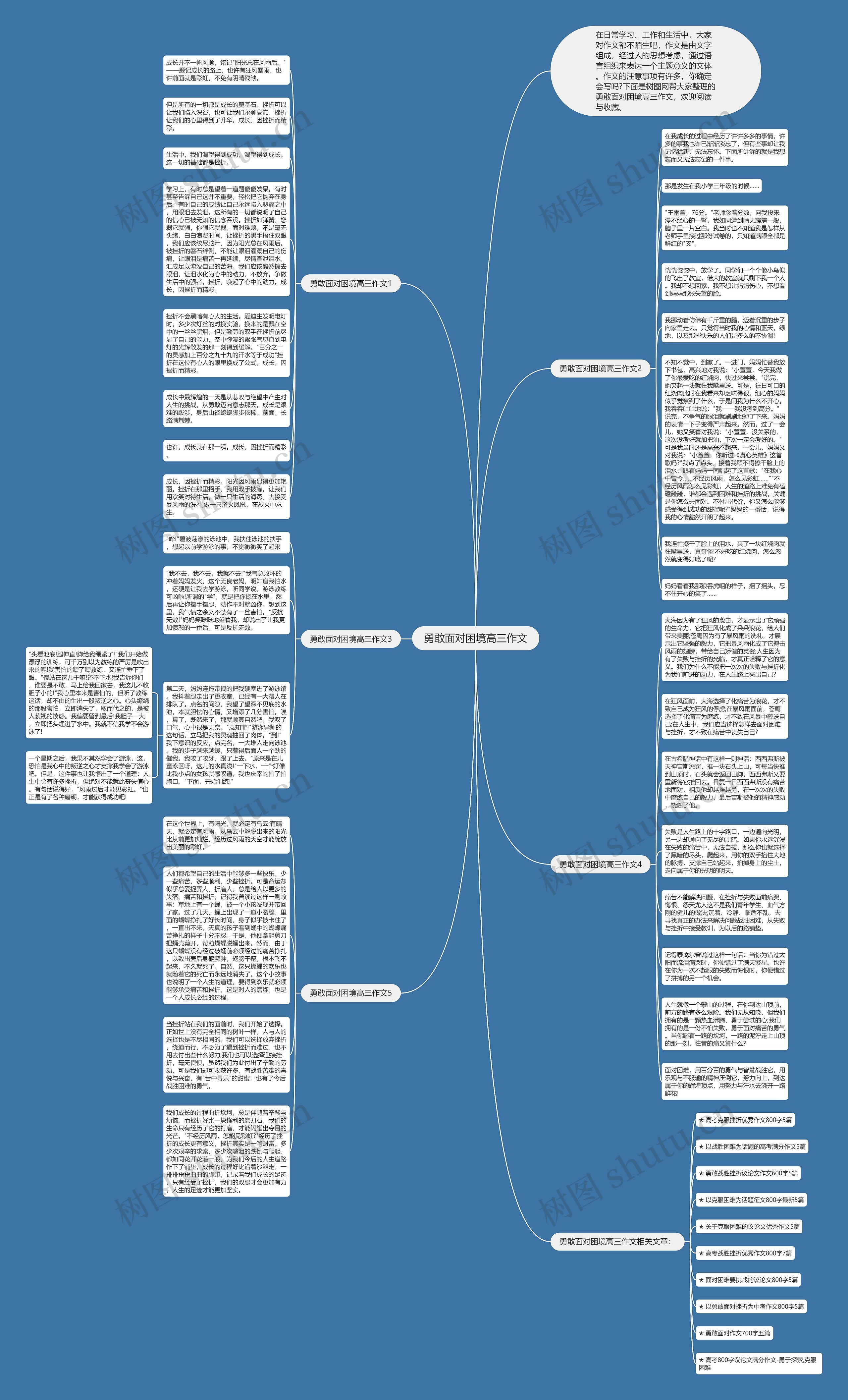 勇敢面对困境高三作文思维导图