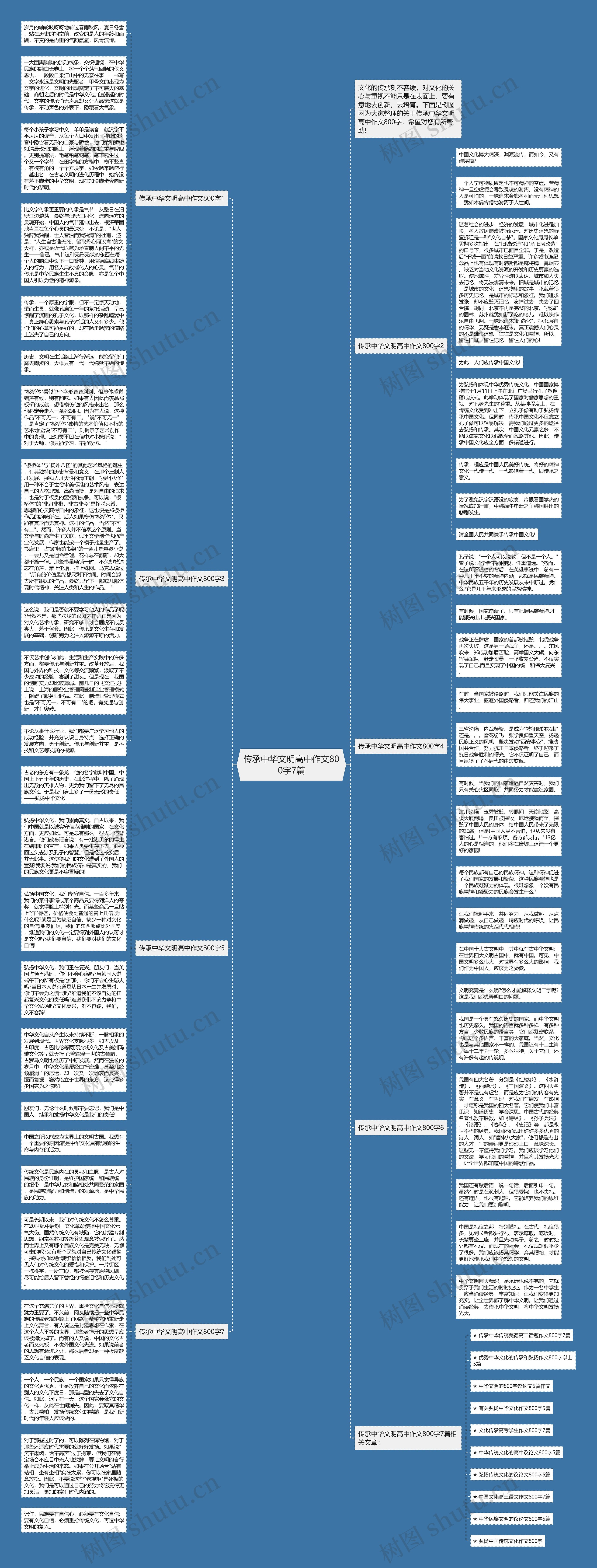 传承中华文明高中作文800字7篇思维导图