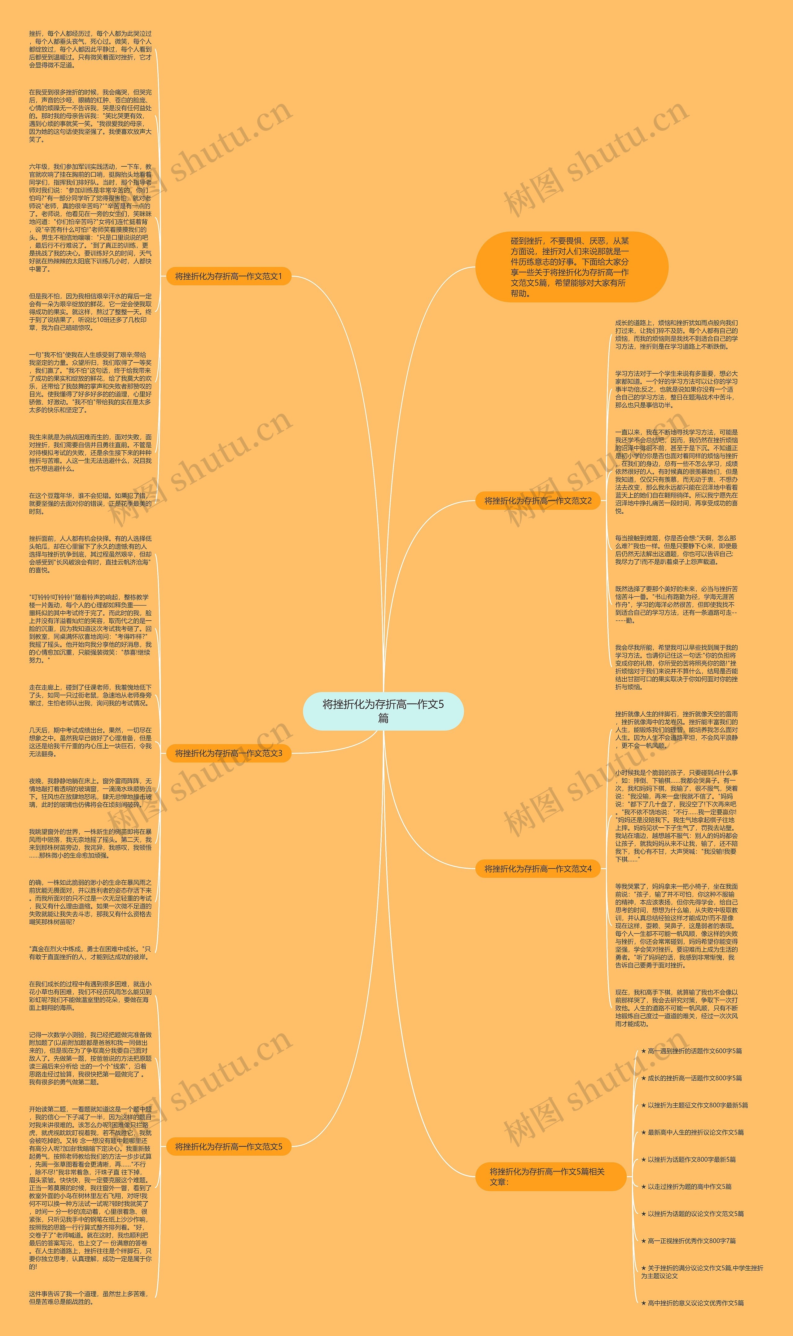 将挫折化为存折高一作文5篇思维导图
