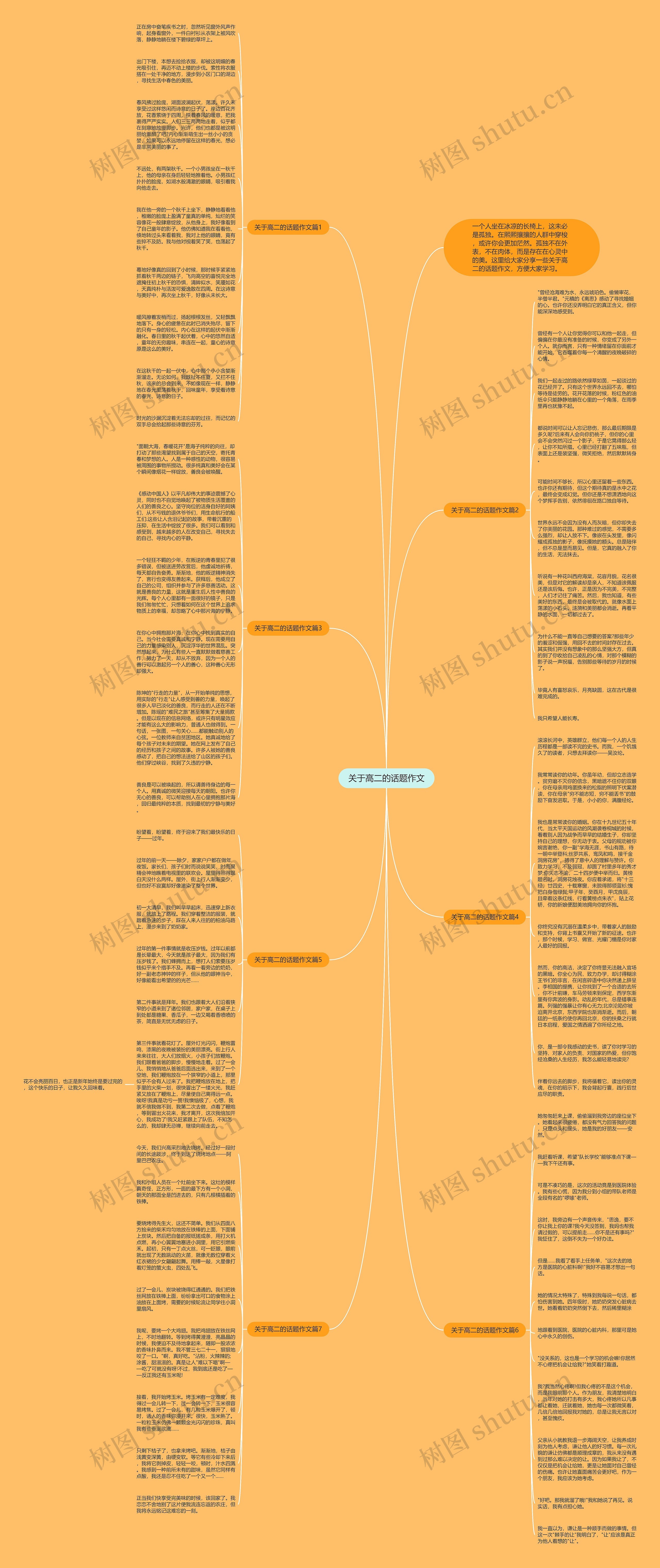 关于高二的话题作文思维导图