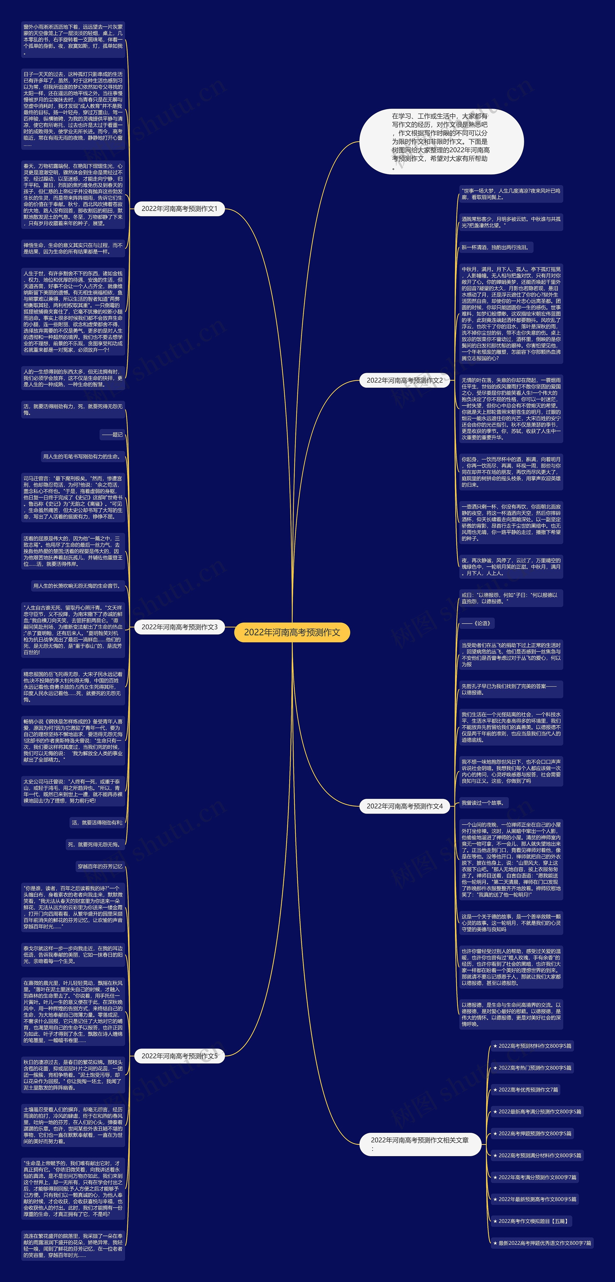 2022年河南高考预测作文思维导图