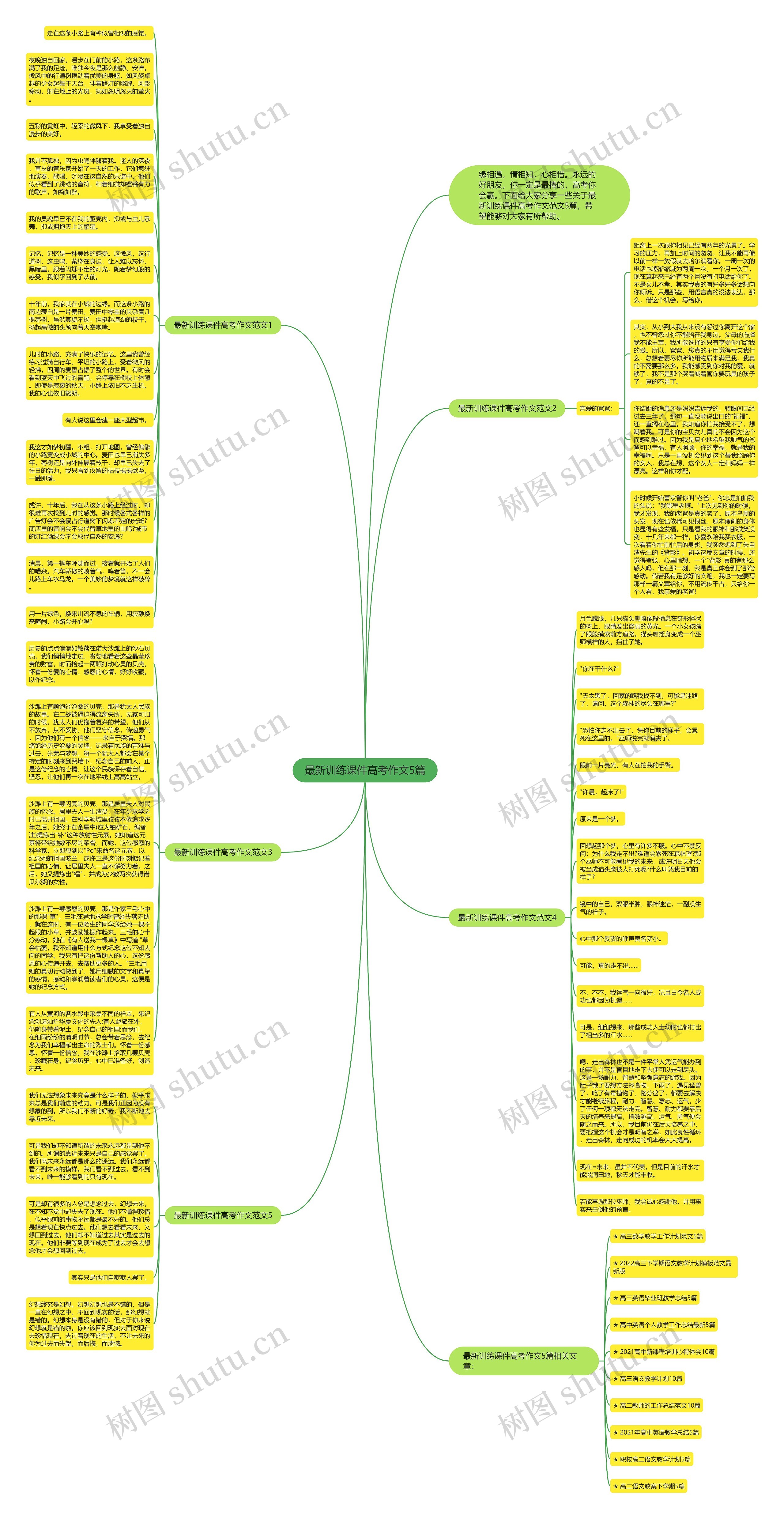 最新训练课件高考作文5篇思维导图