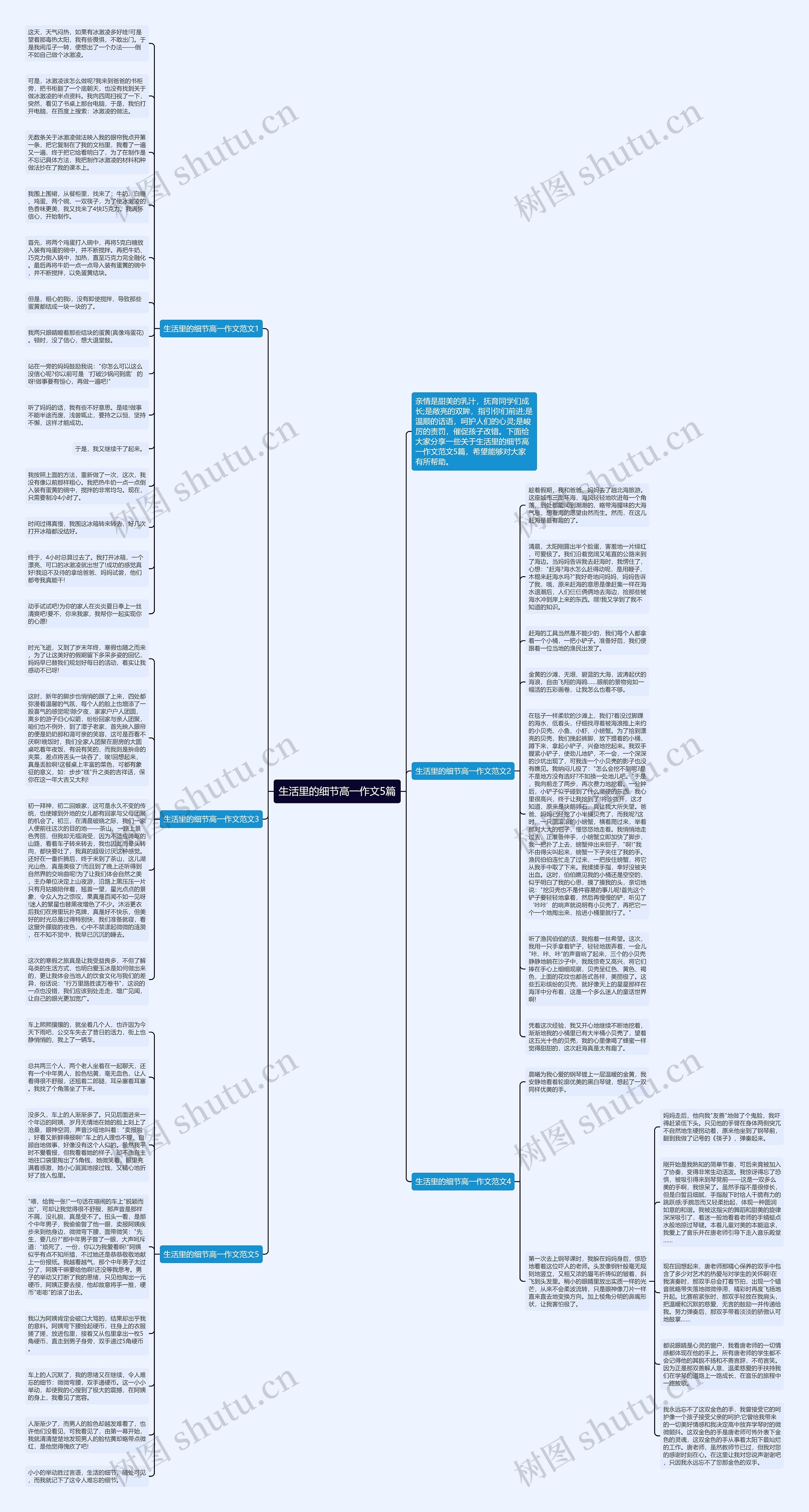 生活里的细节高一作文5篇思维导图