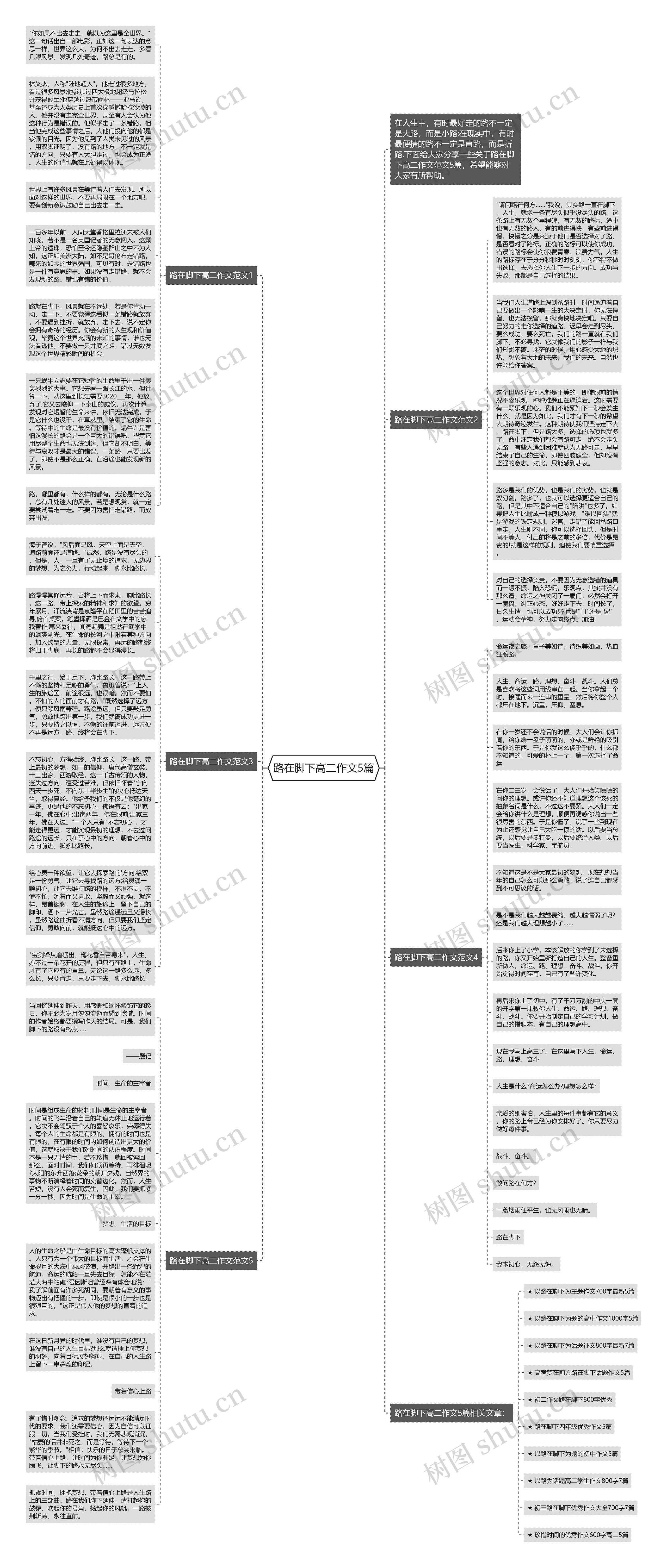 路在脚下高二作文5篇思维导图