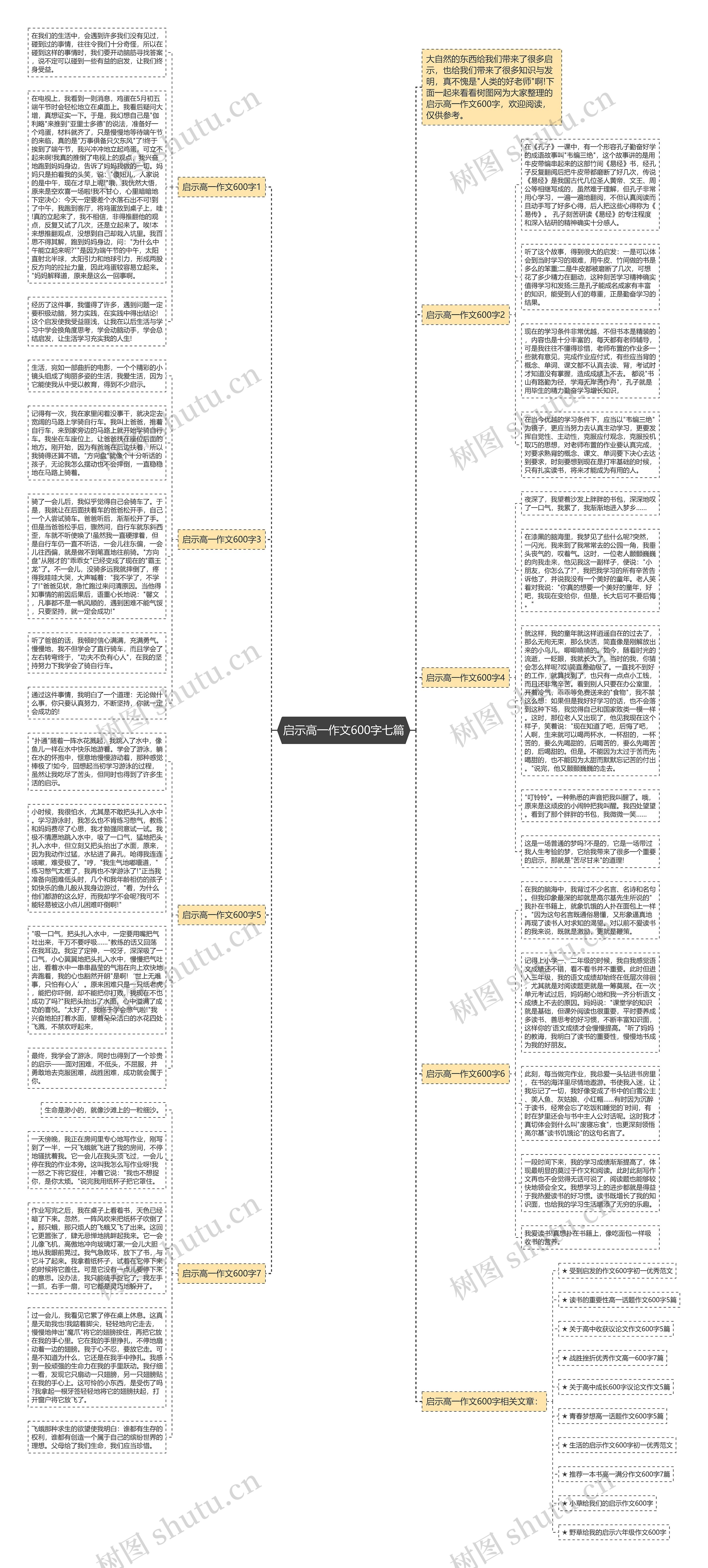 启示高一作文600字七篇思维导图