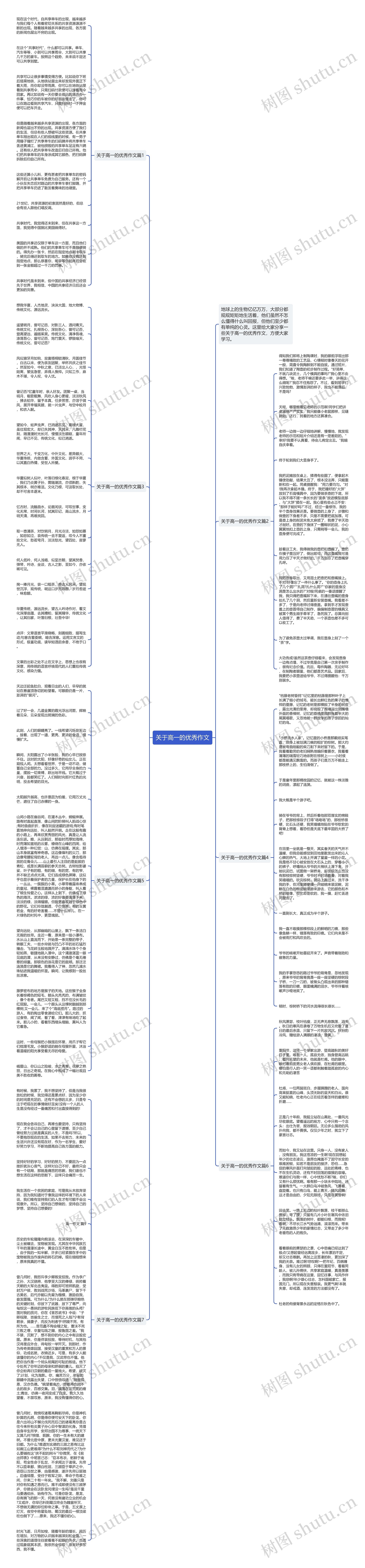 关于高一的优秀作文思维导图
