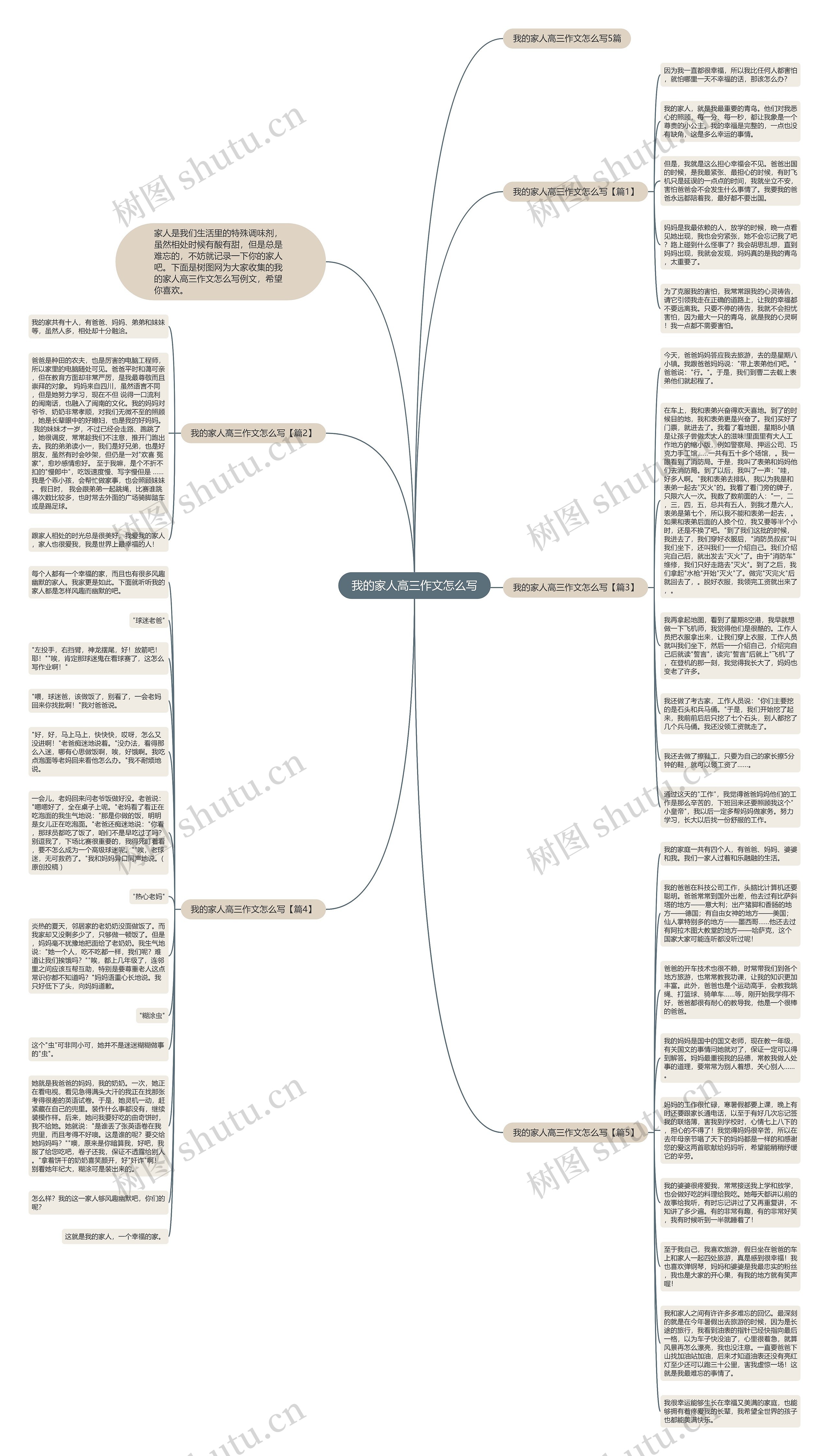 我的家人高三作文怎么写思维导图