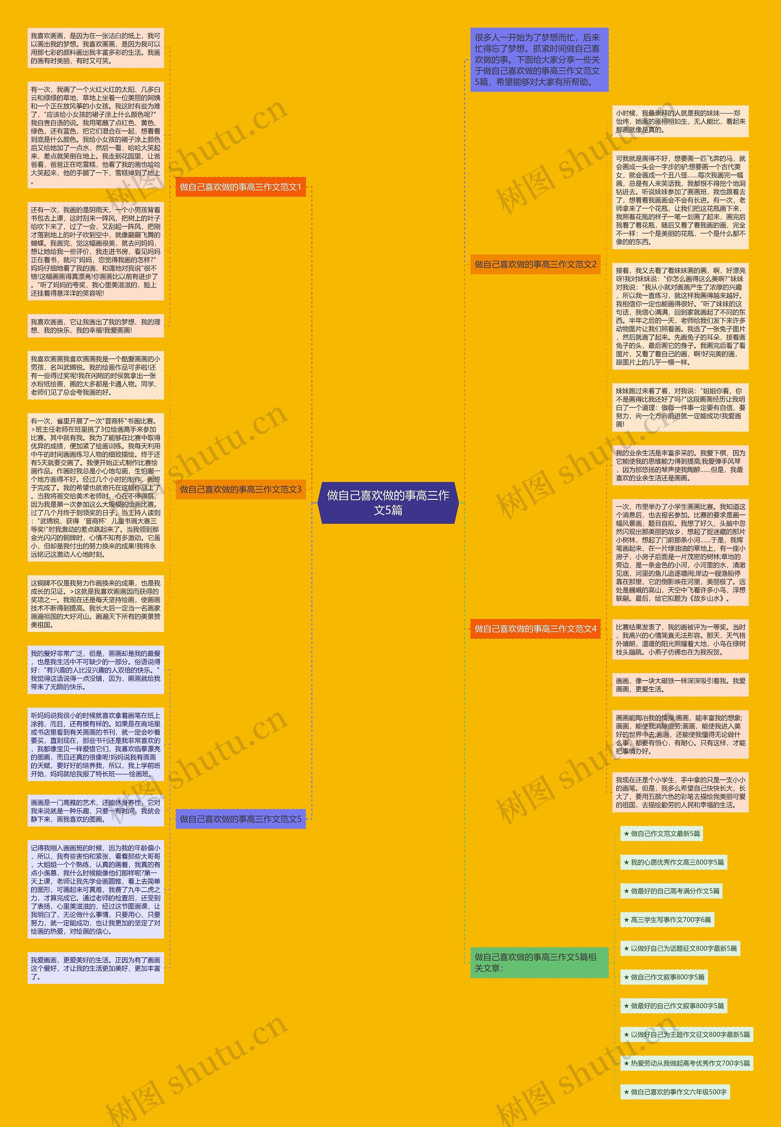 做自己喜欢做的事高三作文5篇思维导图
