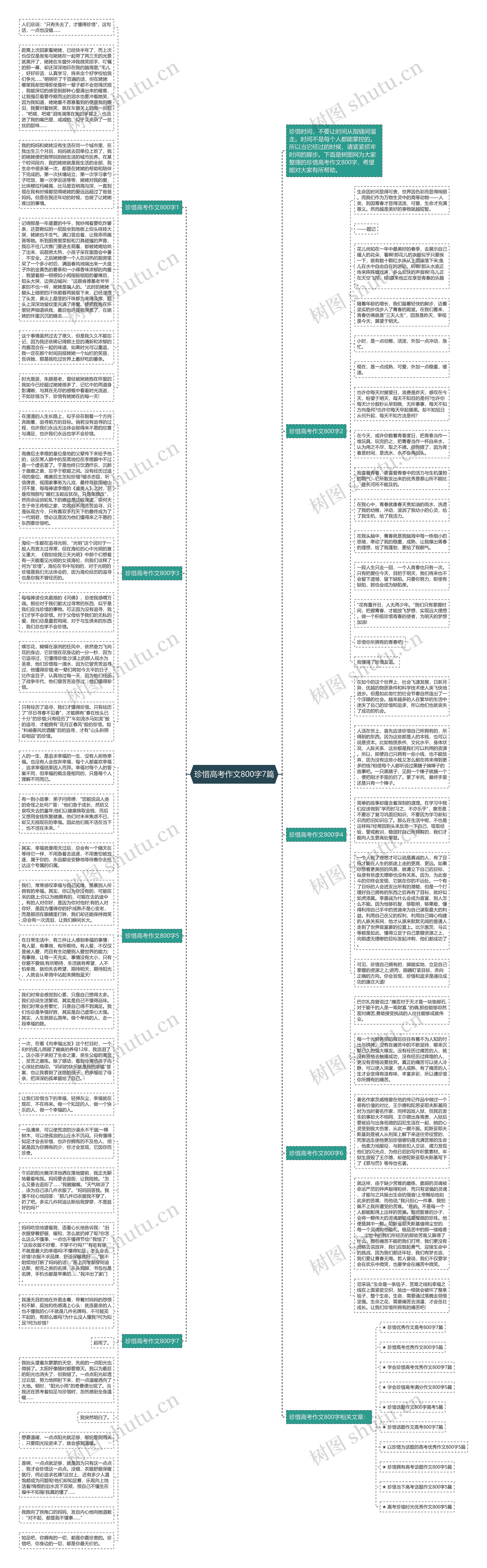 珍惜高考作文800字7篇思维导图