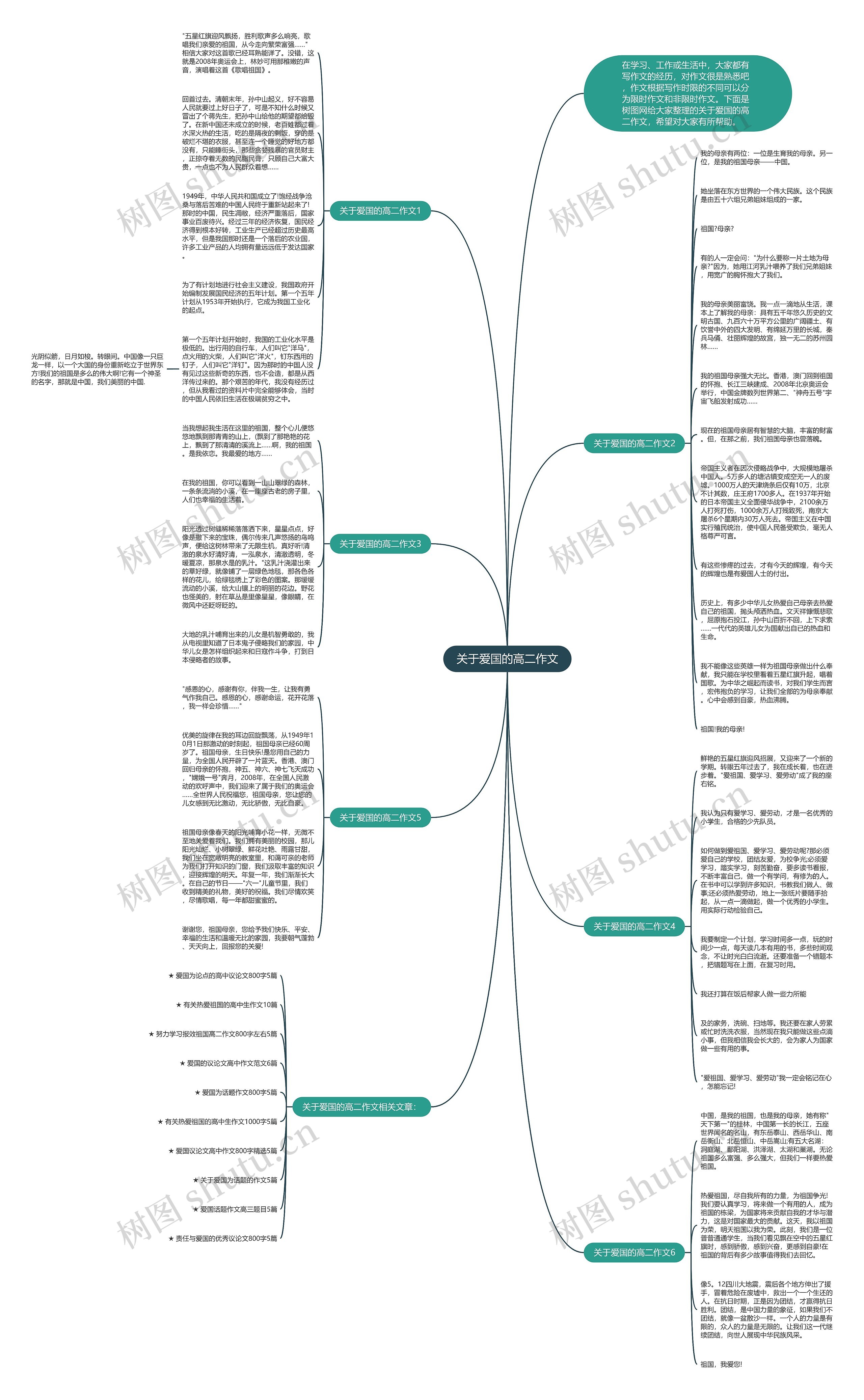 关于爱国的高二作文思维导图