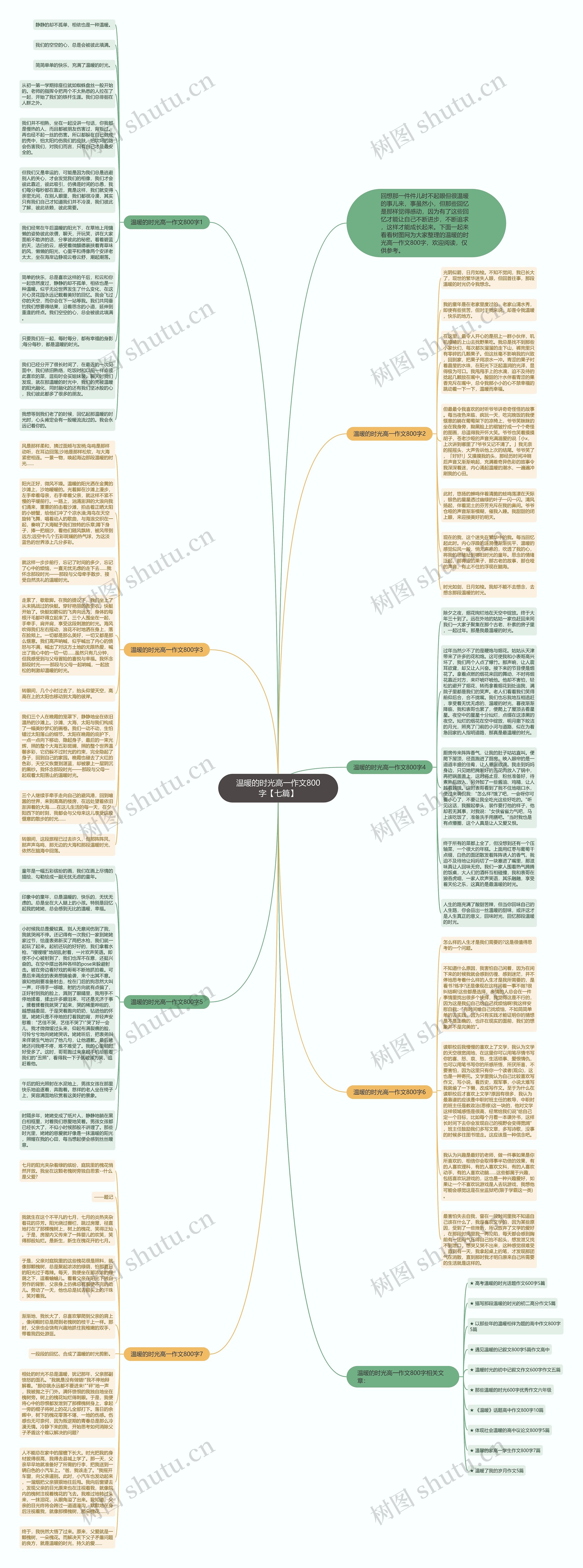 温暖的时光高一作文800字【七篇】思维导图