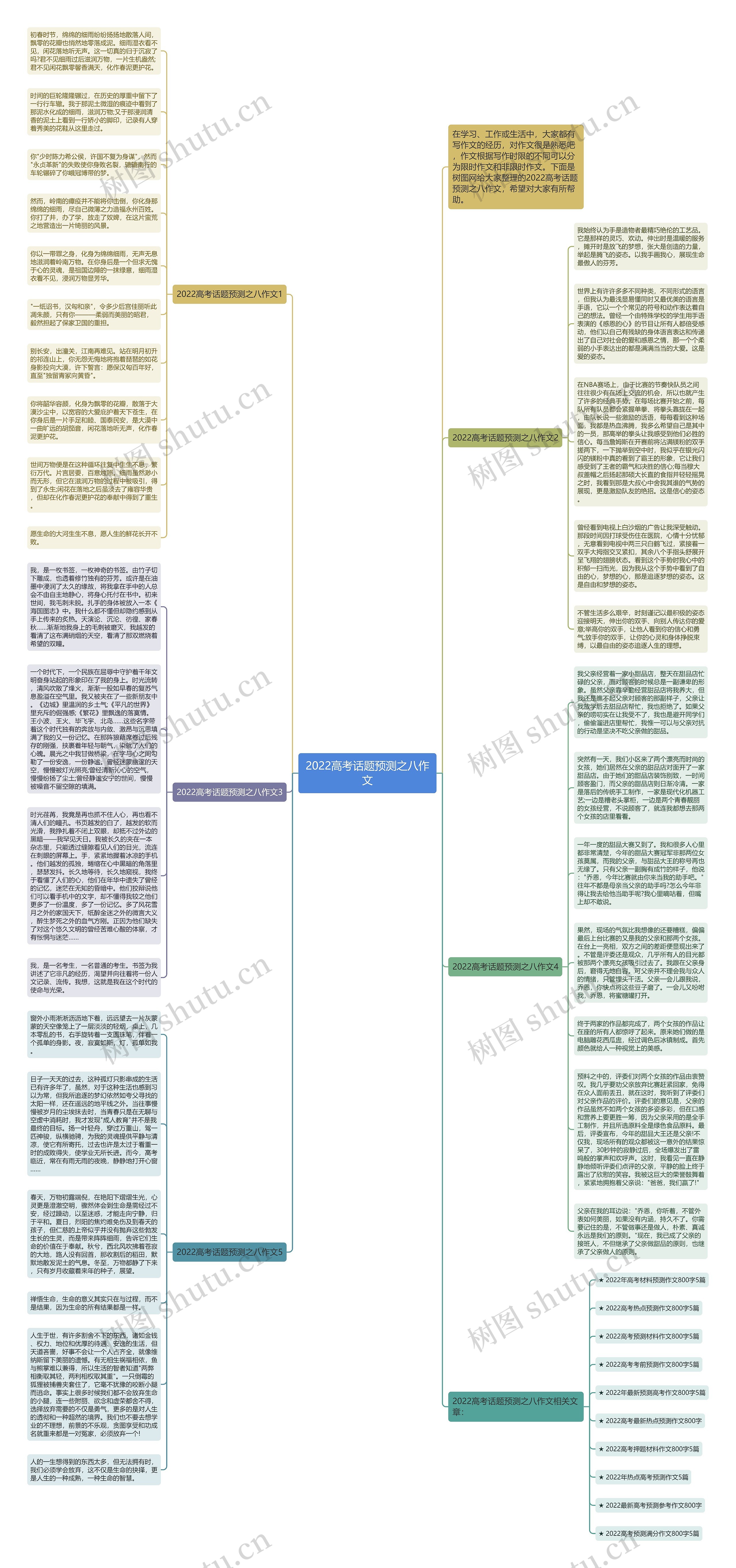 2022高考话题预测之八作文思维导图