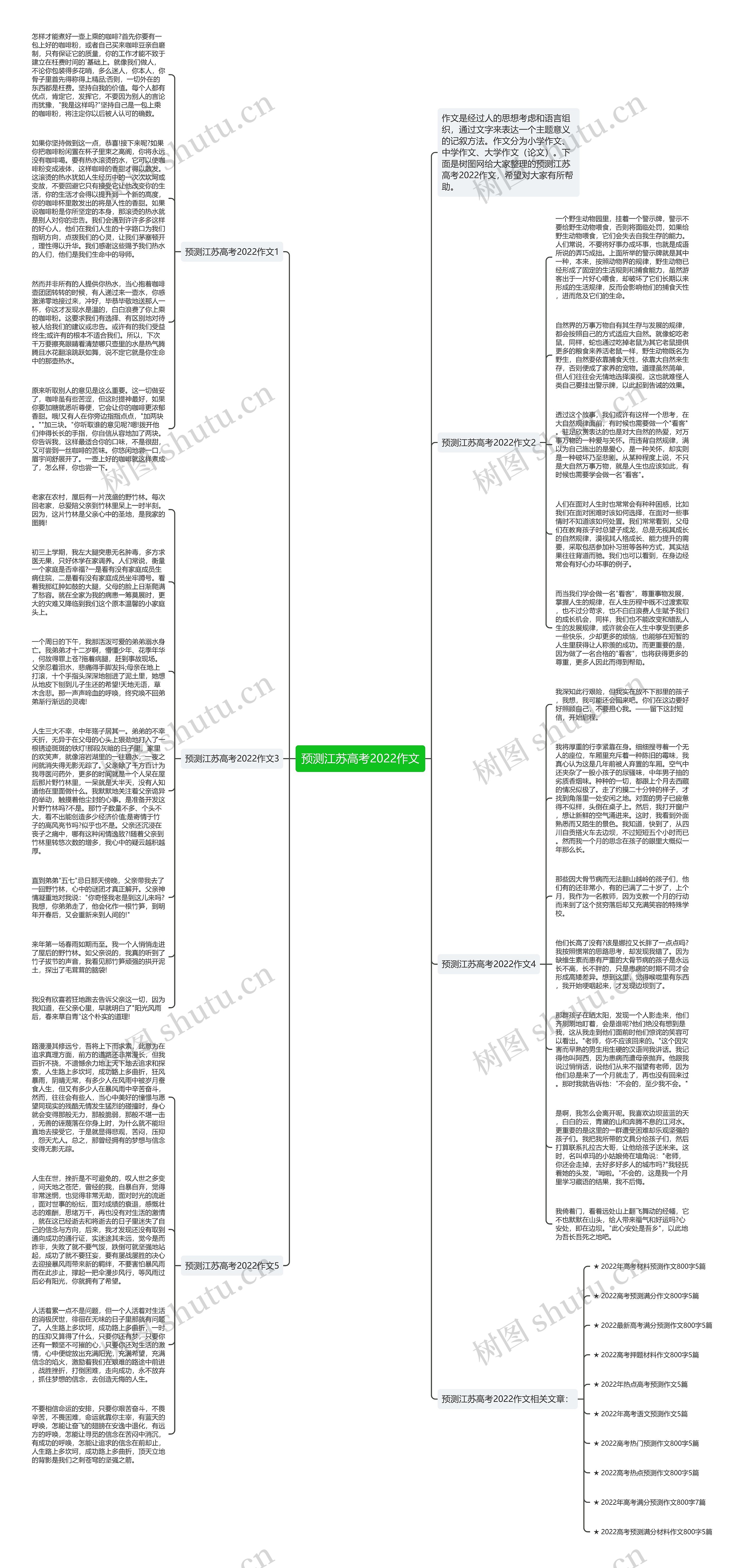 预测江苏高考2022作文思维导图