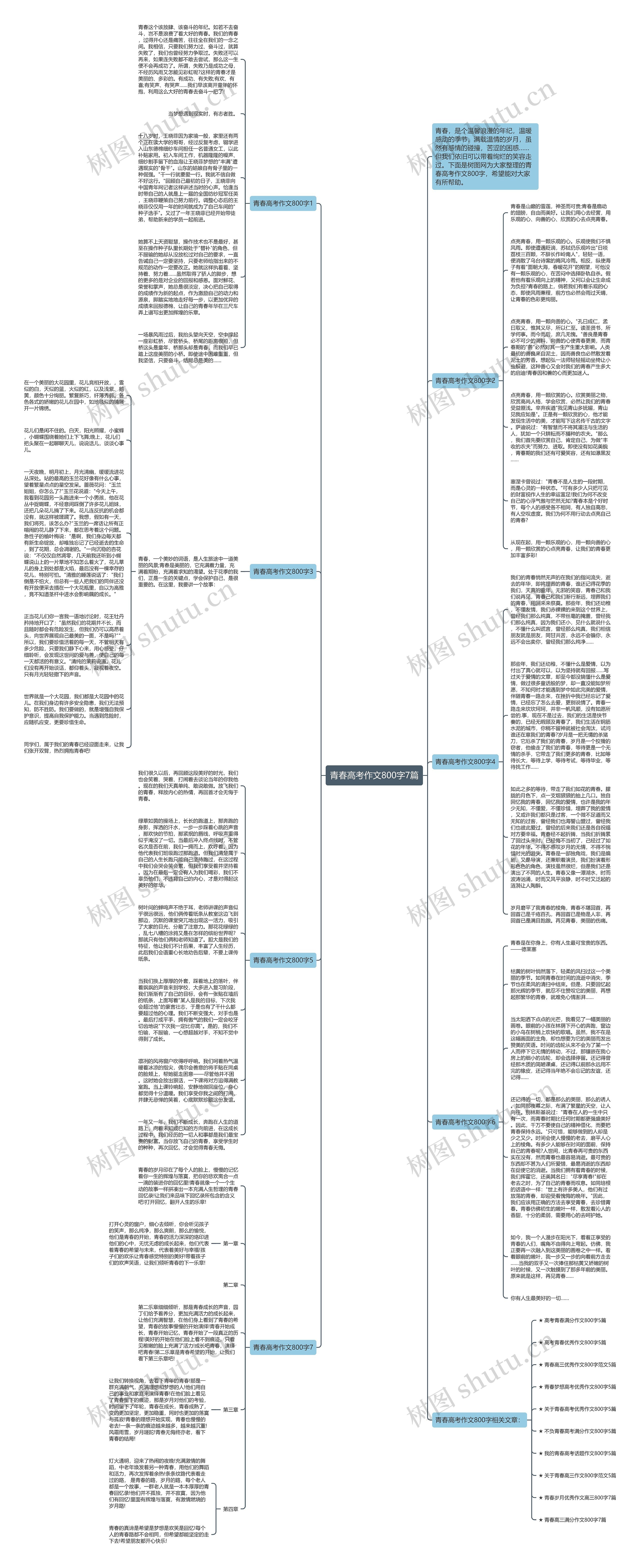 青春高考作文800字7篇思维导图