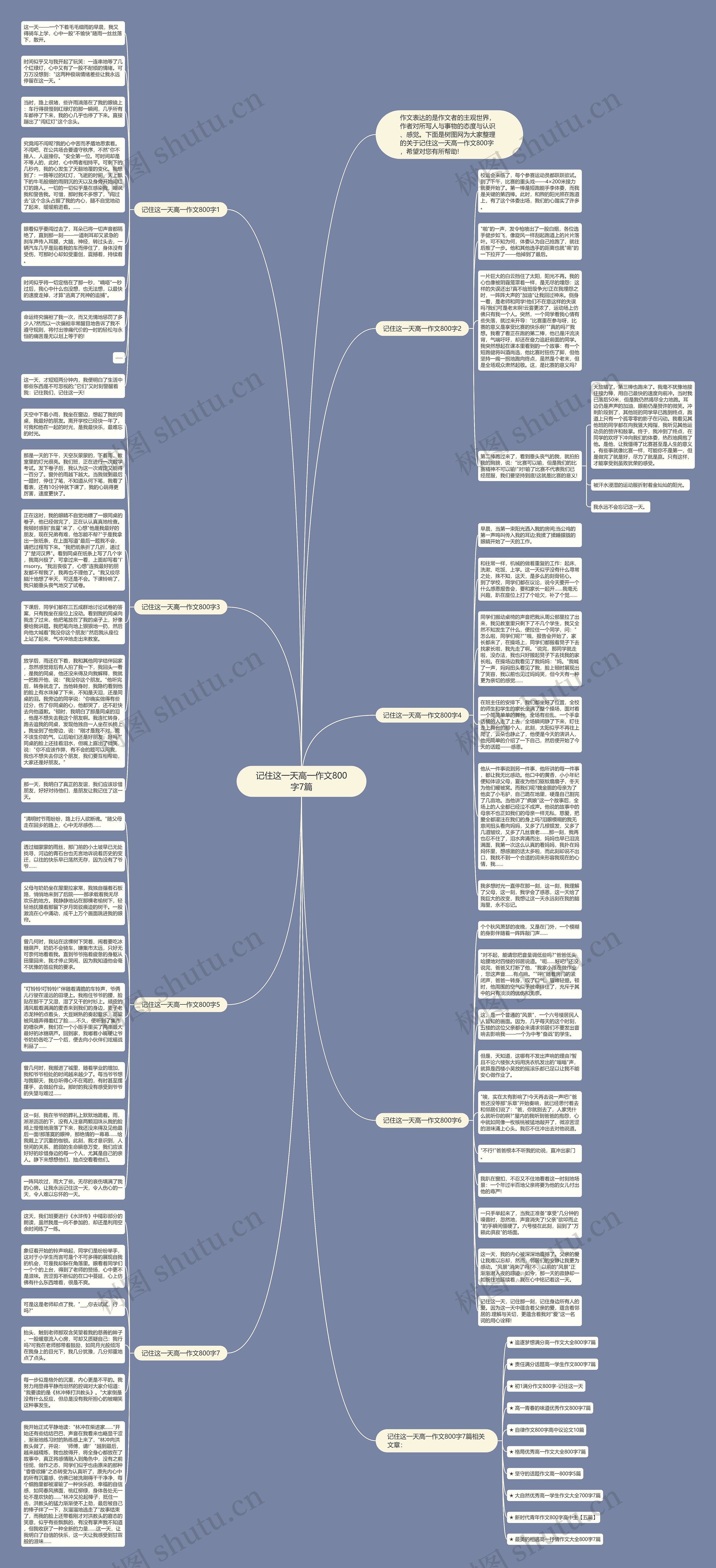 记住这一天高一作文800字7篇思维导图