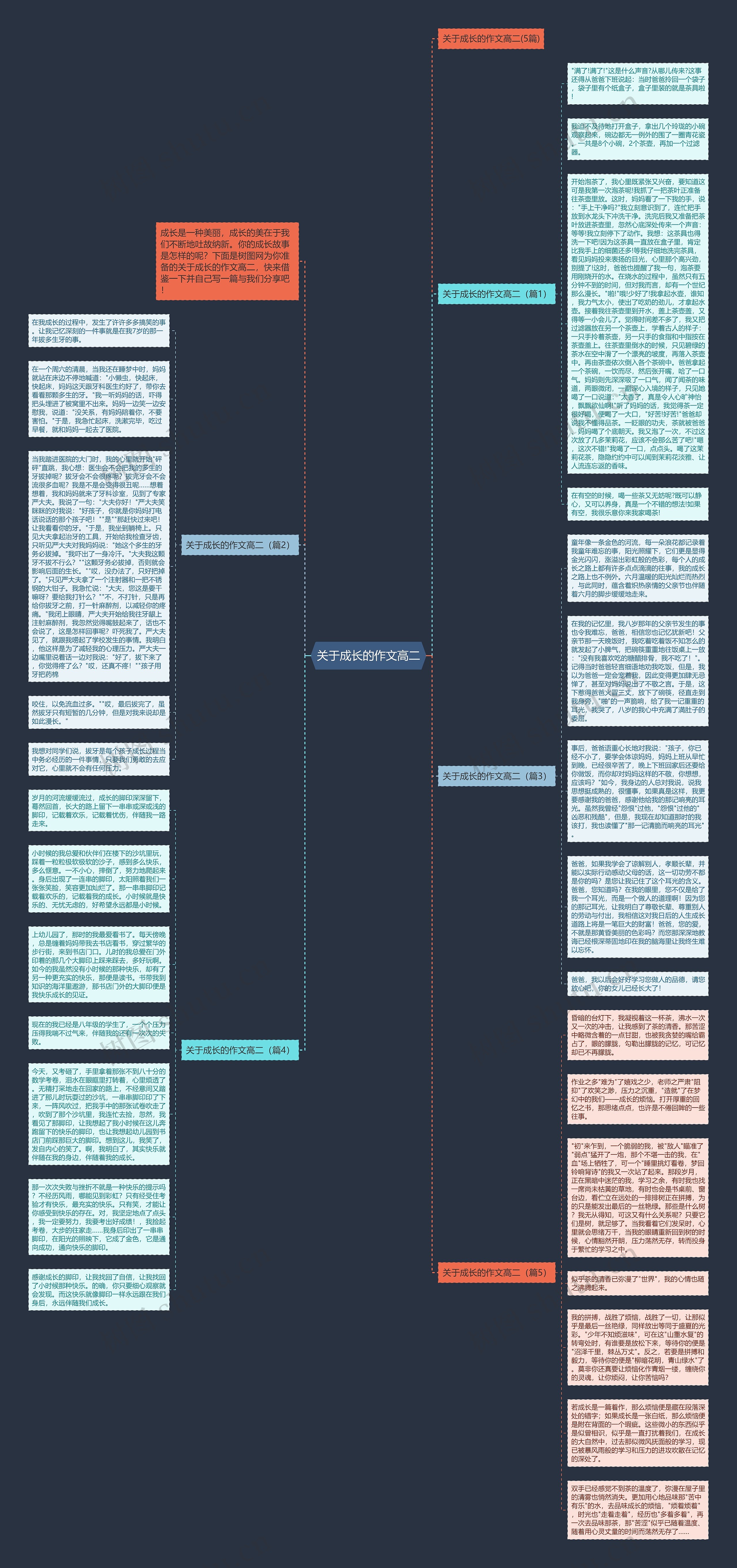 关于成长的作文高二思维导图