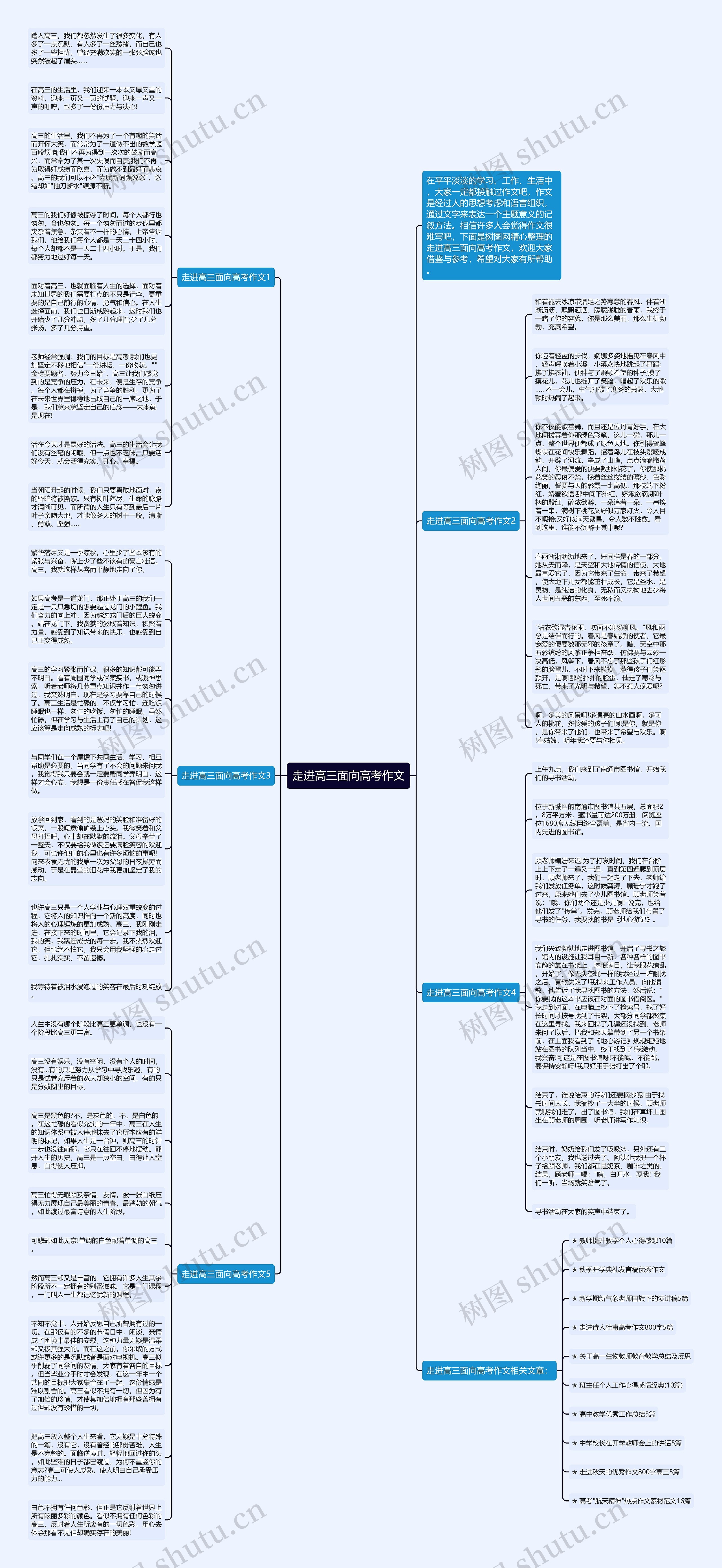 走进高三面向高考作文思维导图