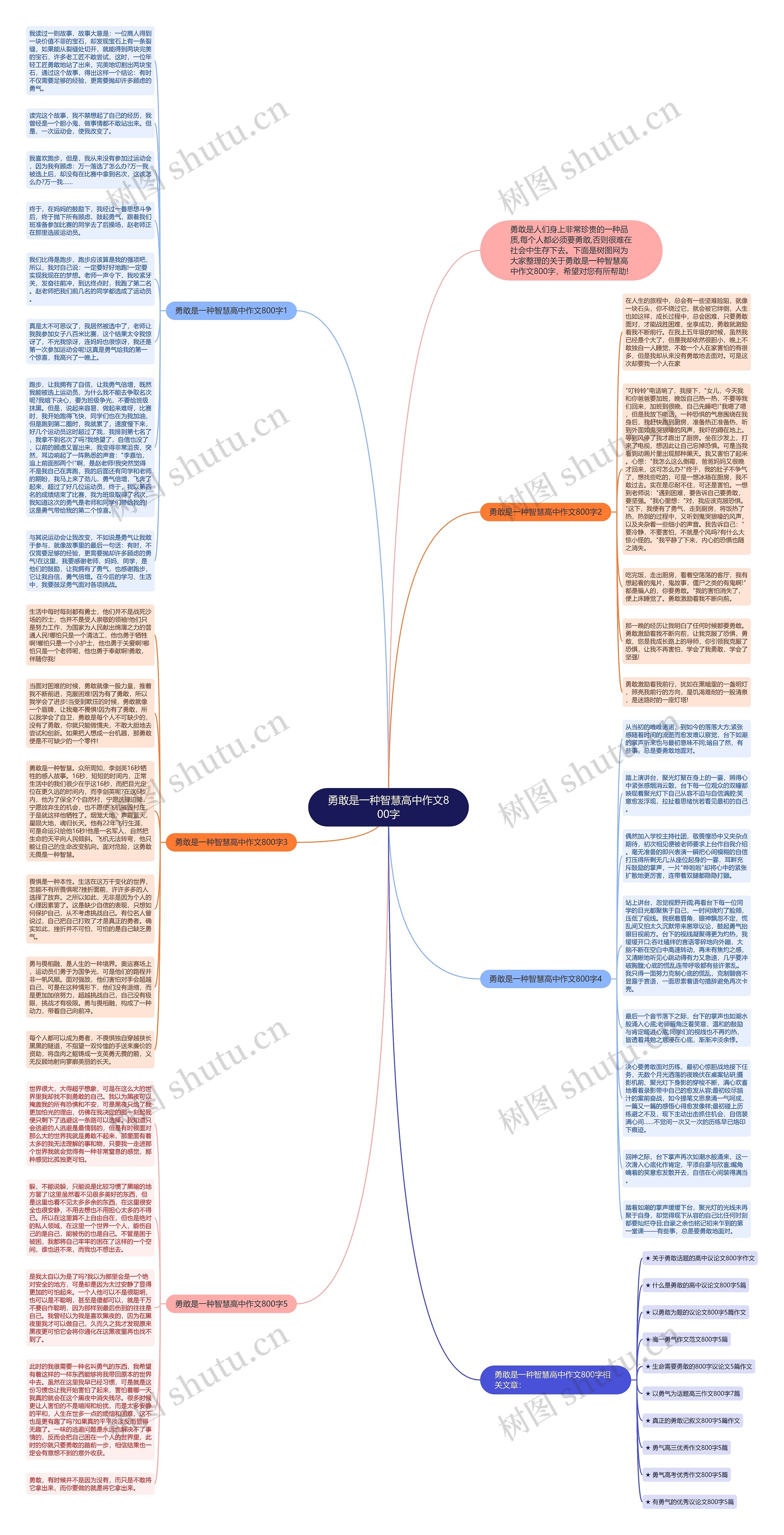 勇敢是一种智慧高中作文800字思维导图