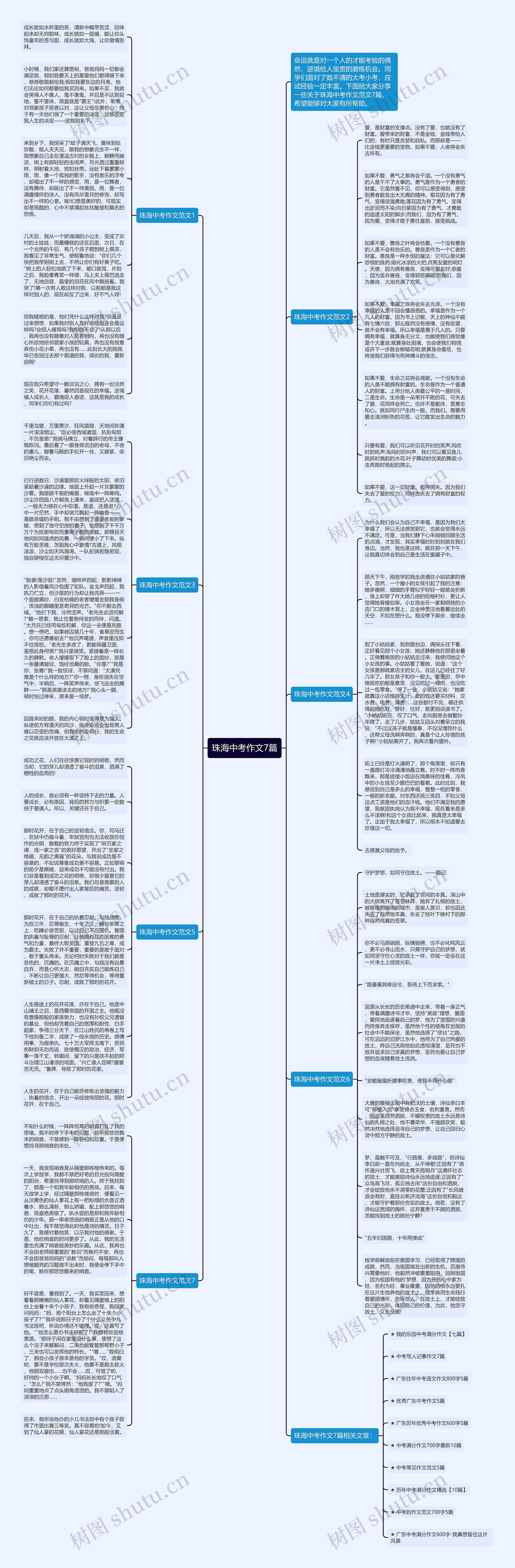 珠海中考作文7篇思维导图