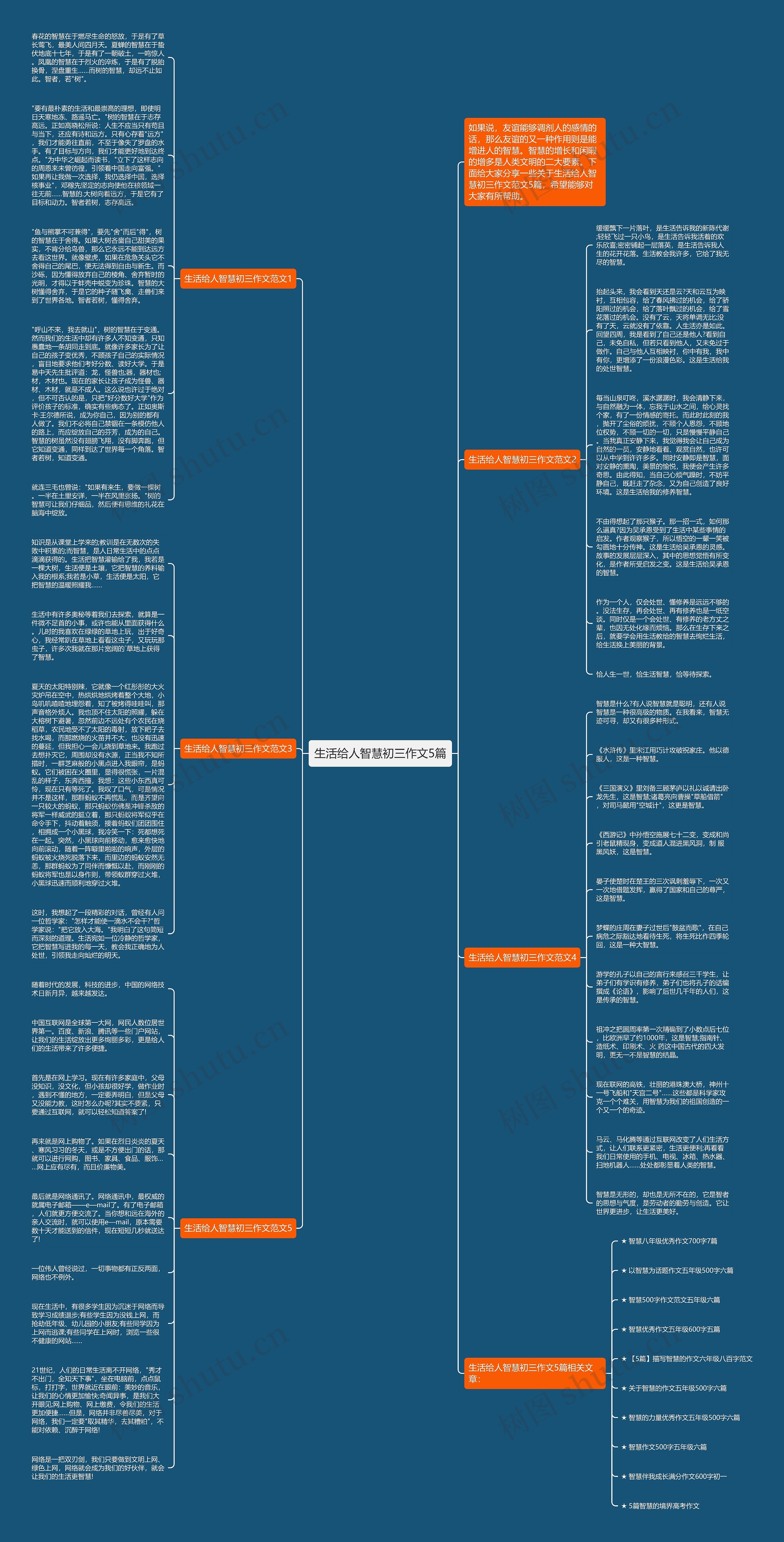 生活给人智慧初三作文5篇思维导图