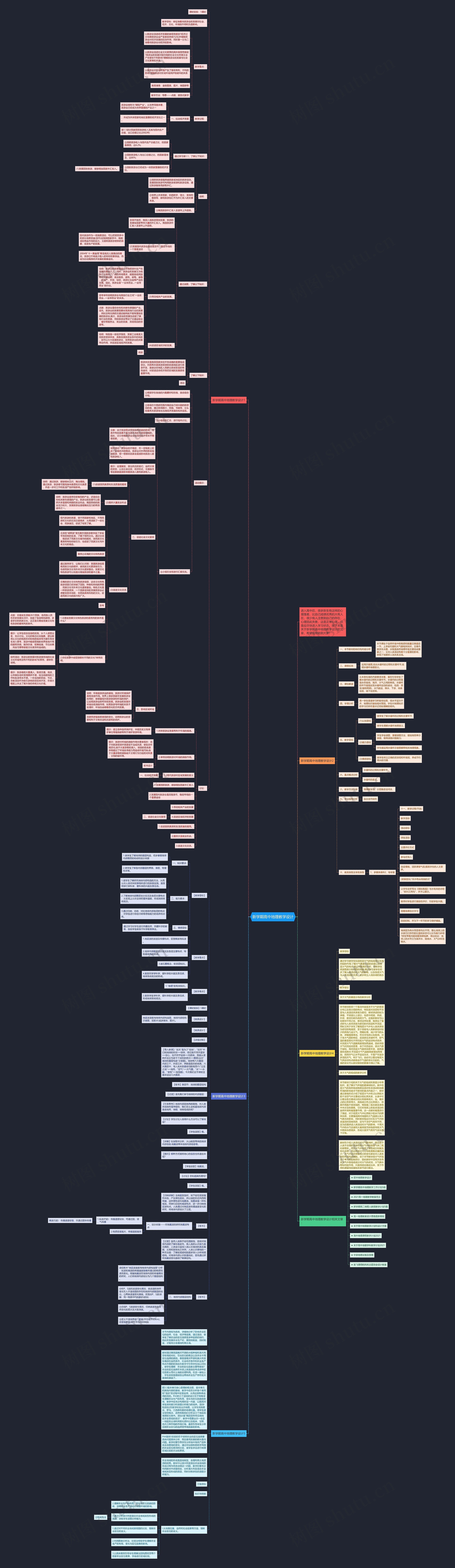 新学期高中地理教学设计思维导图