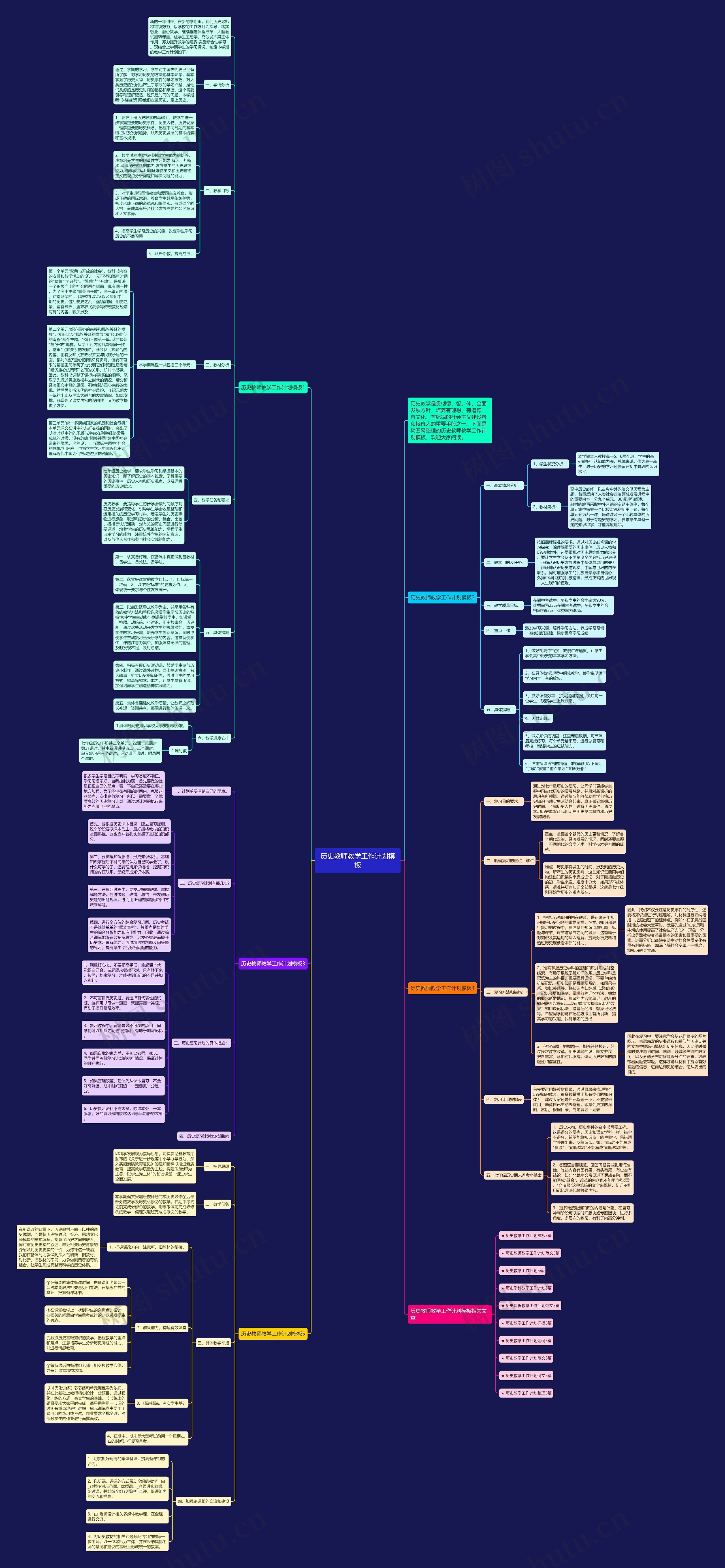 历史教师教学工作计划模板