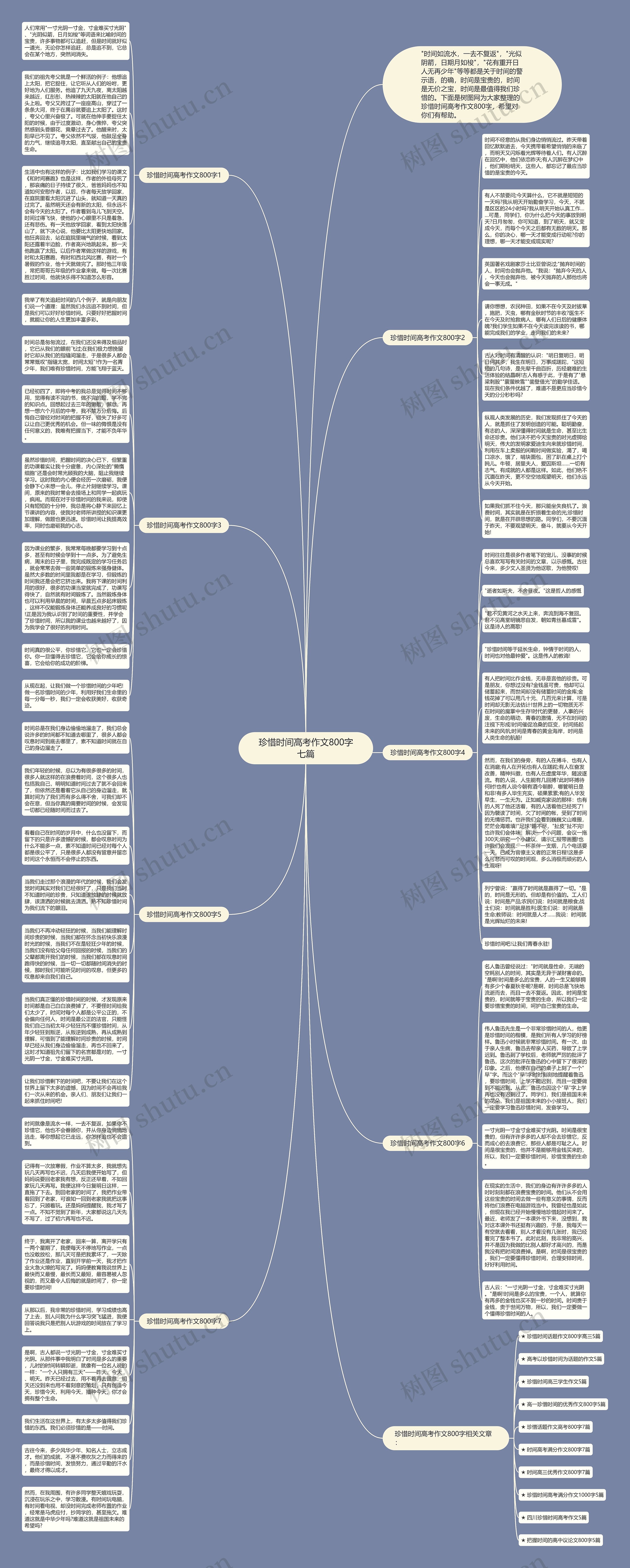 珍惜时间高考作文800字七篇思维导图
