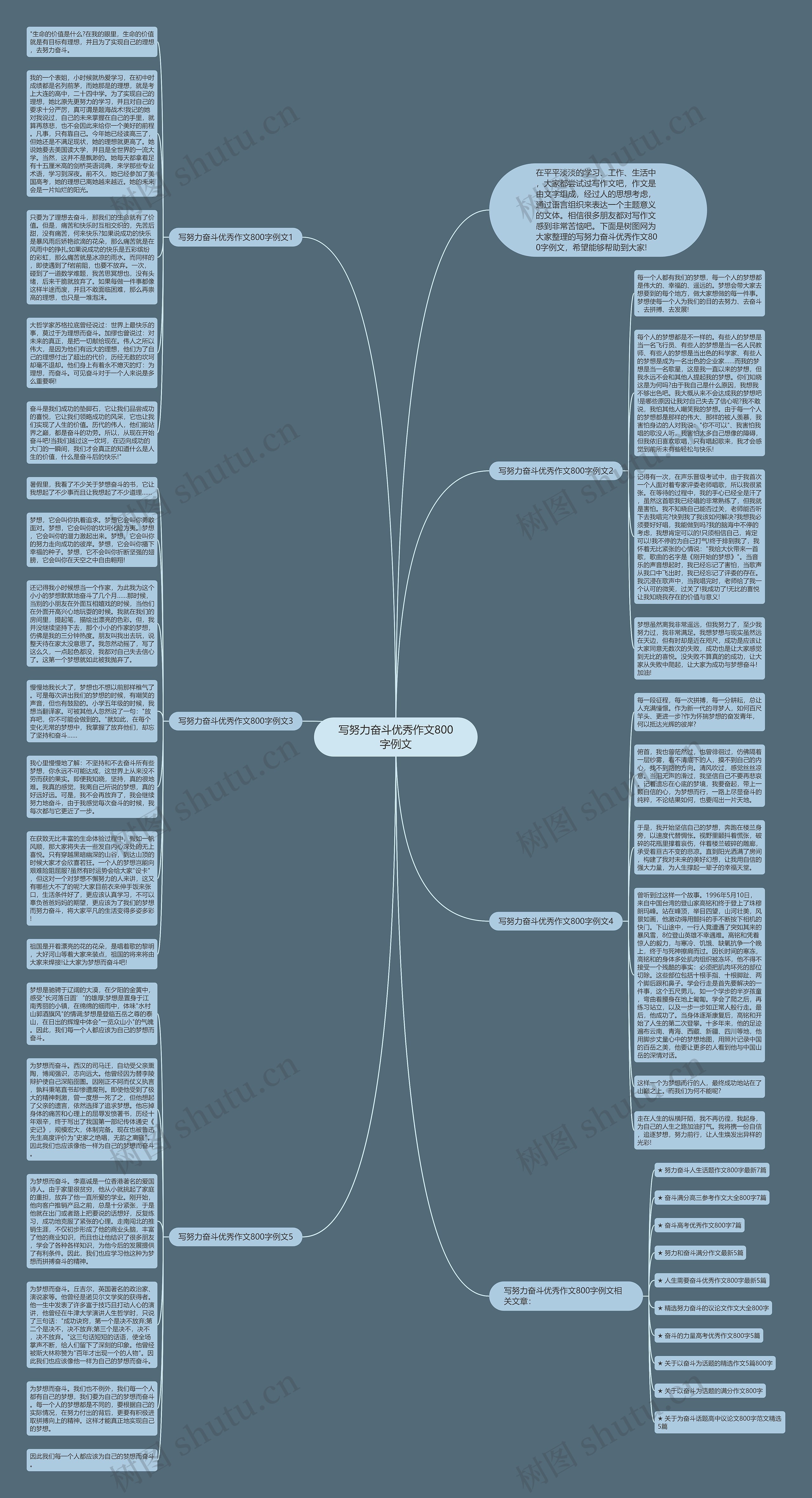 写努力奋斗优秀作文800字例文思维导图高清图 写努力奋斗优秀作文800字例文思维导图