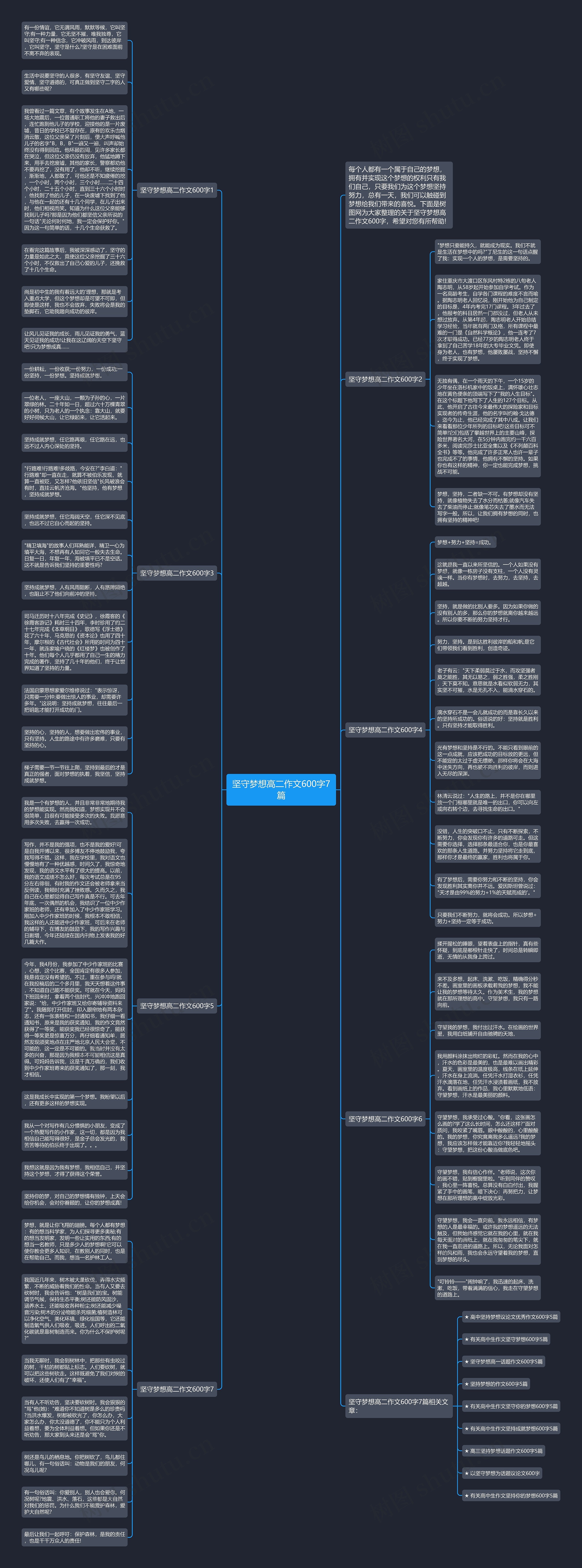 坚守梦想高二作文600字7篇思维导图