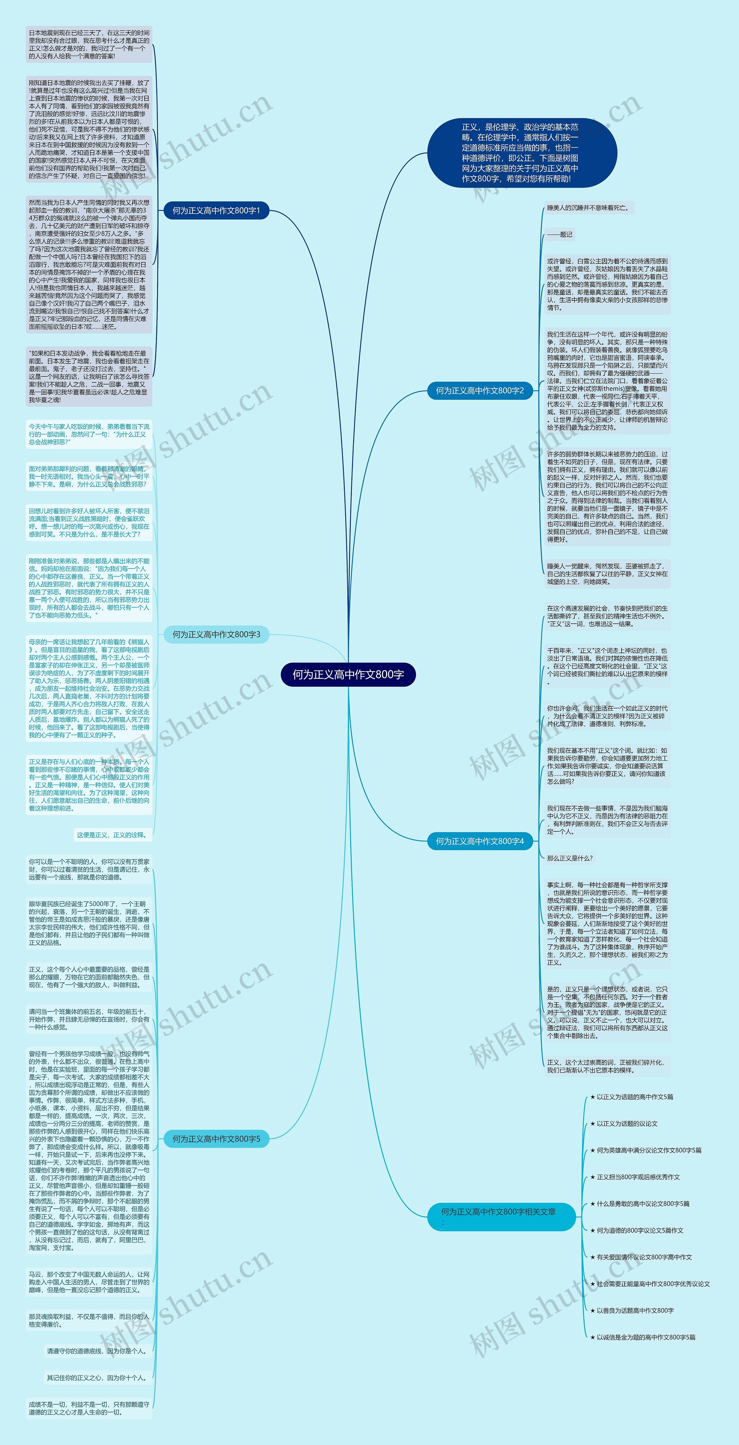 何为正义高中作文800字思维导图
