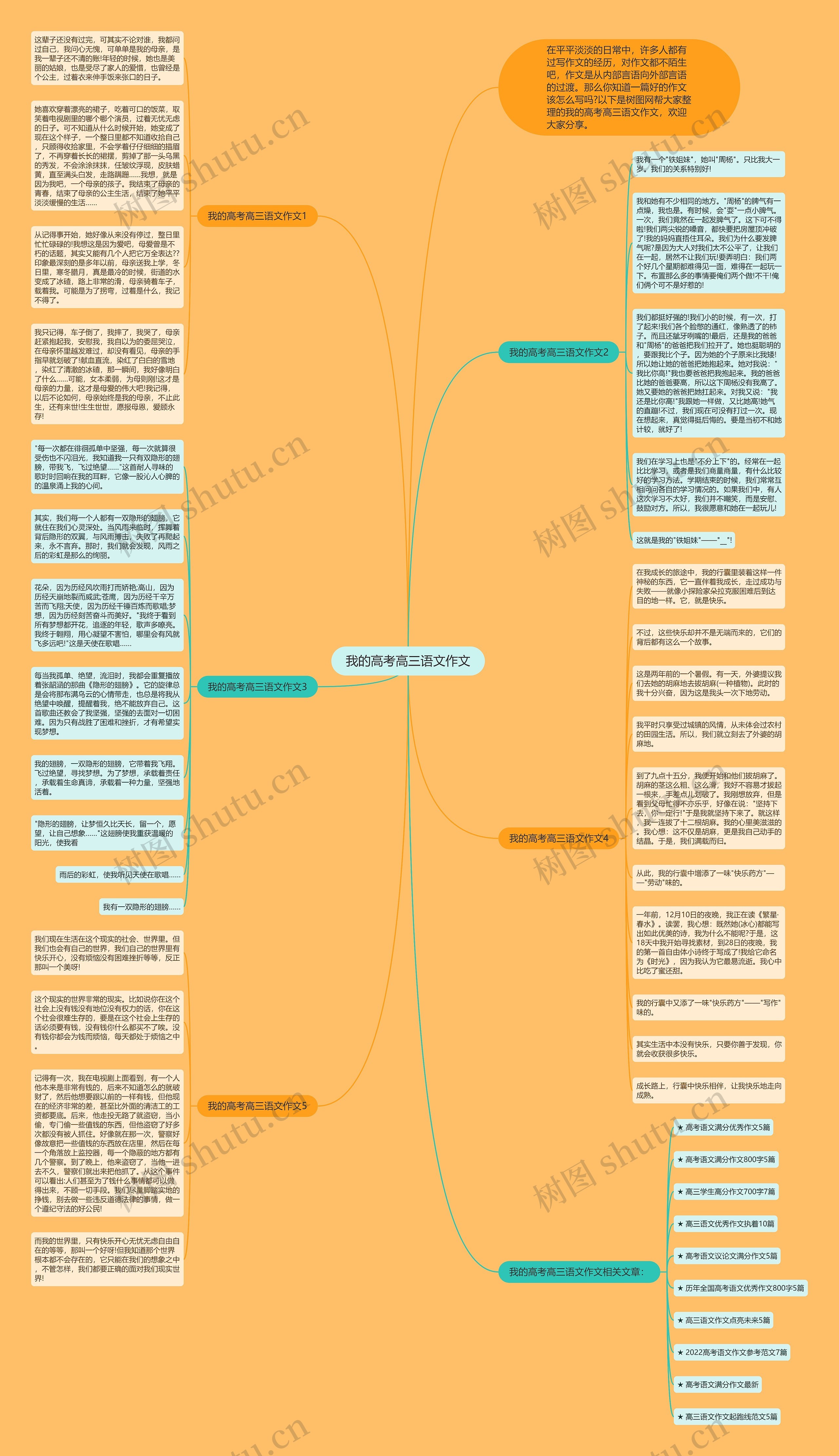 我的高考高三语文作文思维导图