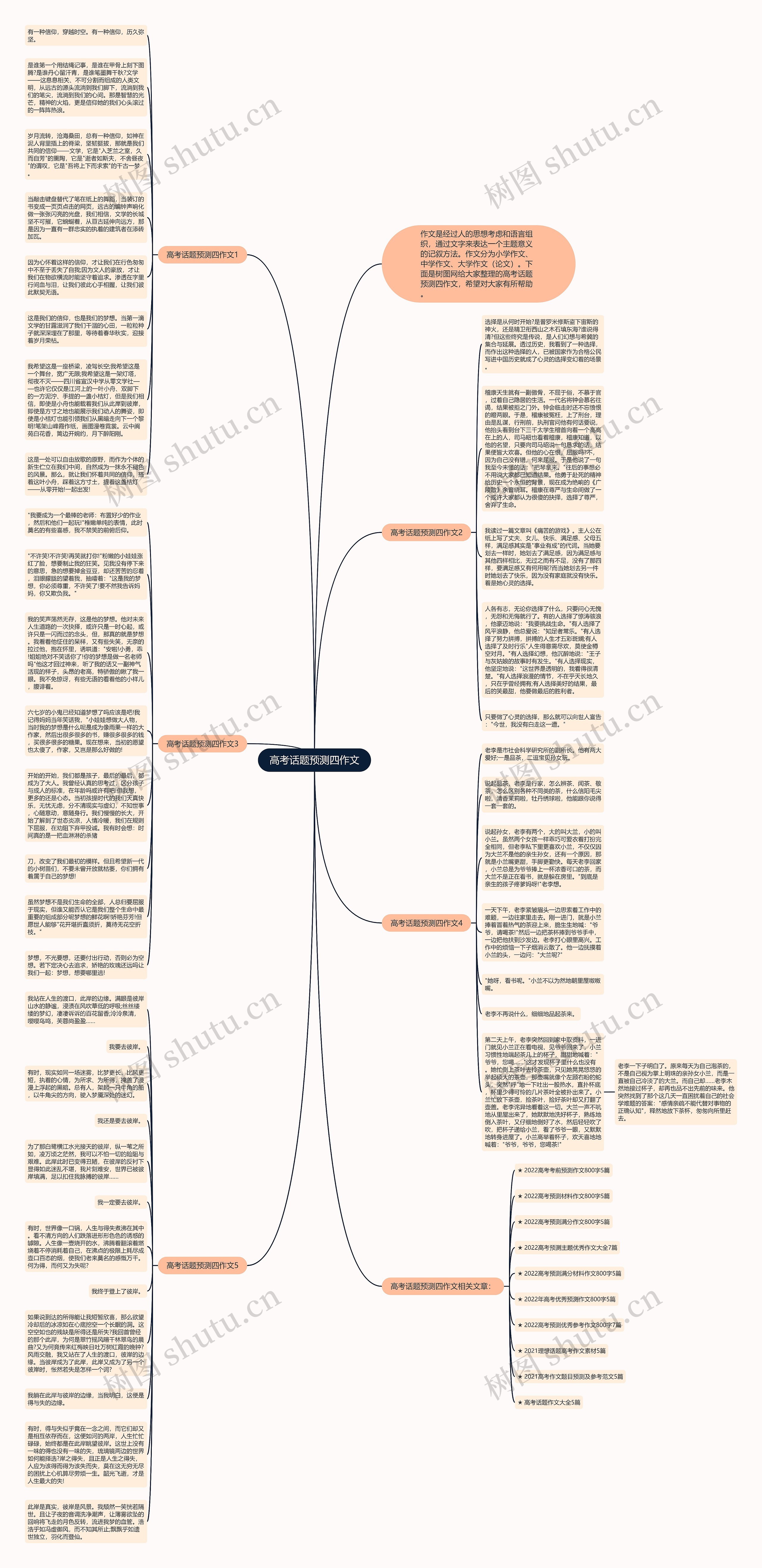 高考话题预测四作文思维导图