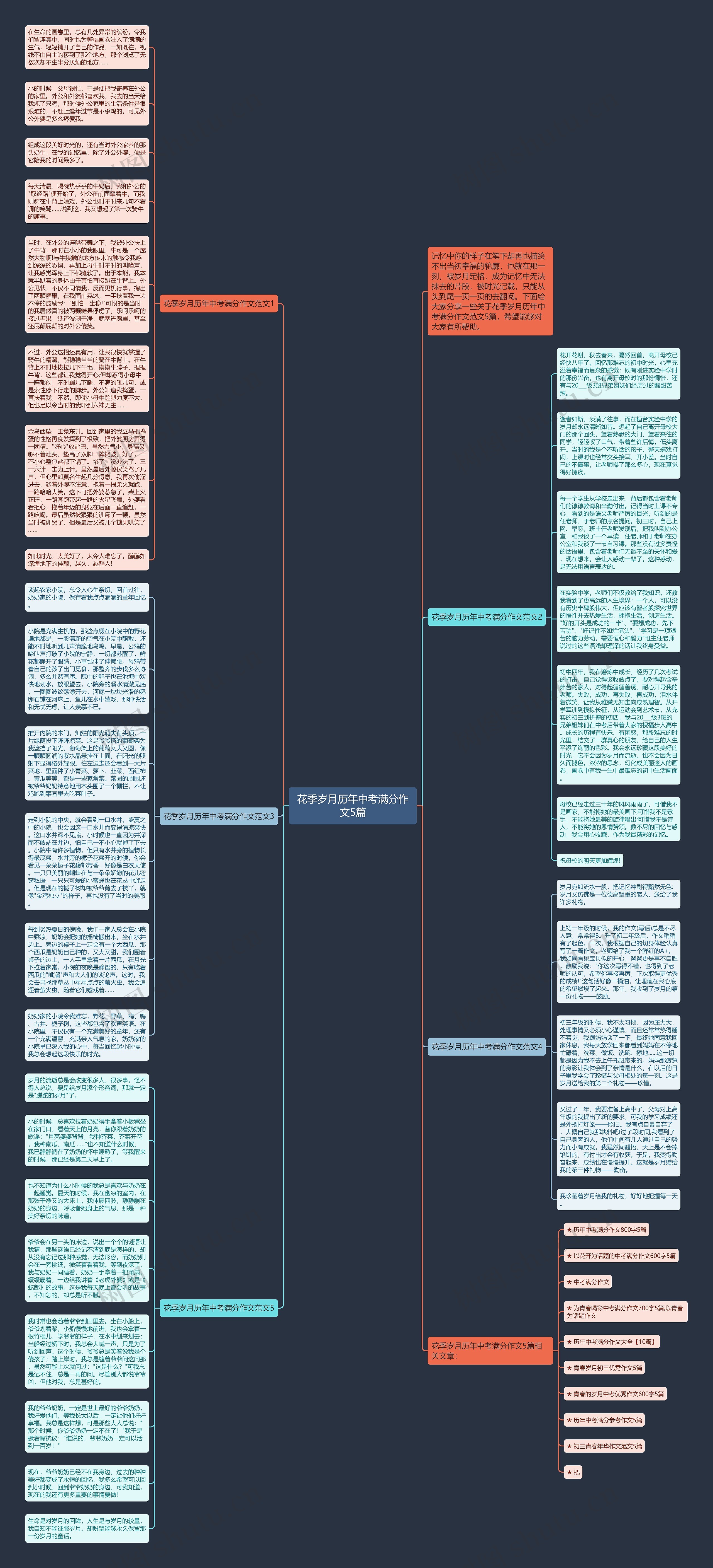 花季岁月历年中考满分作文5篇