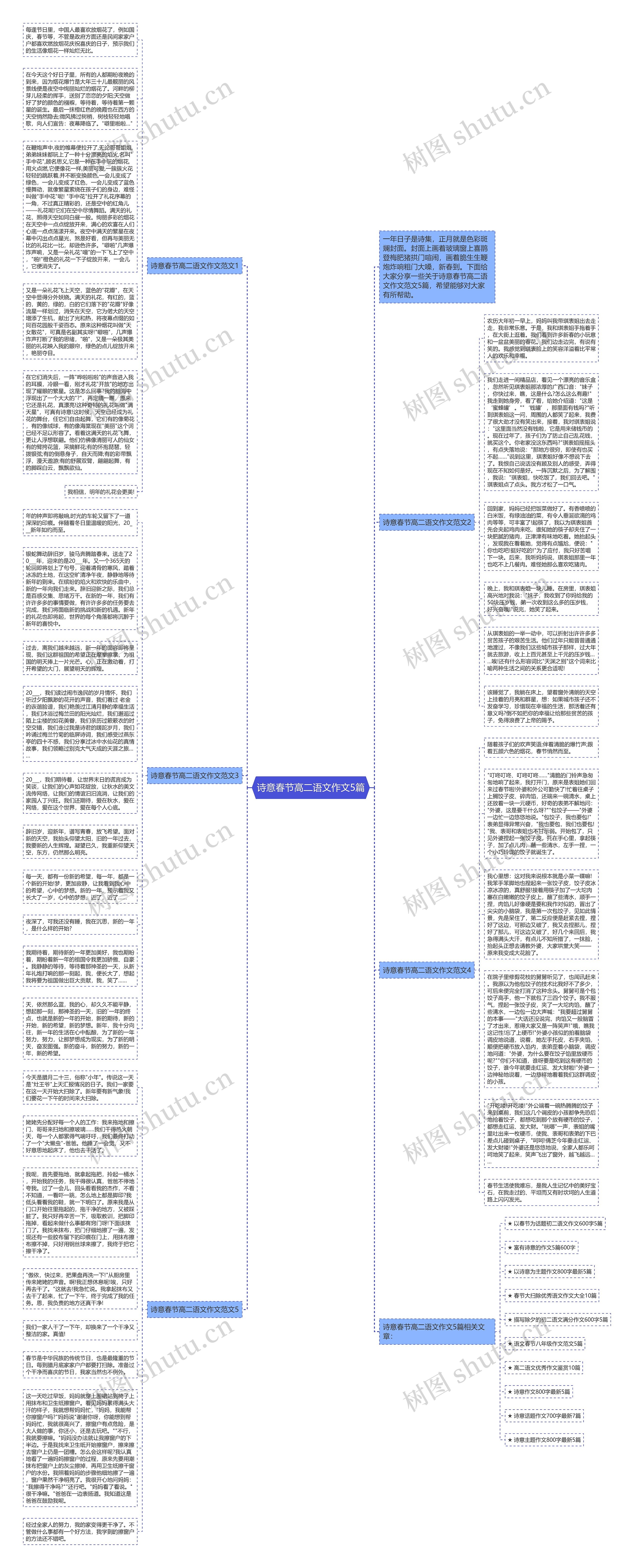 诗意春节高二语文作文5篇思维导图
