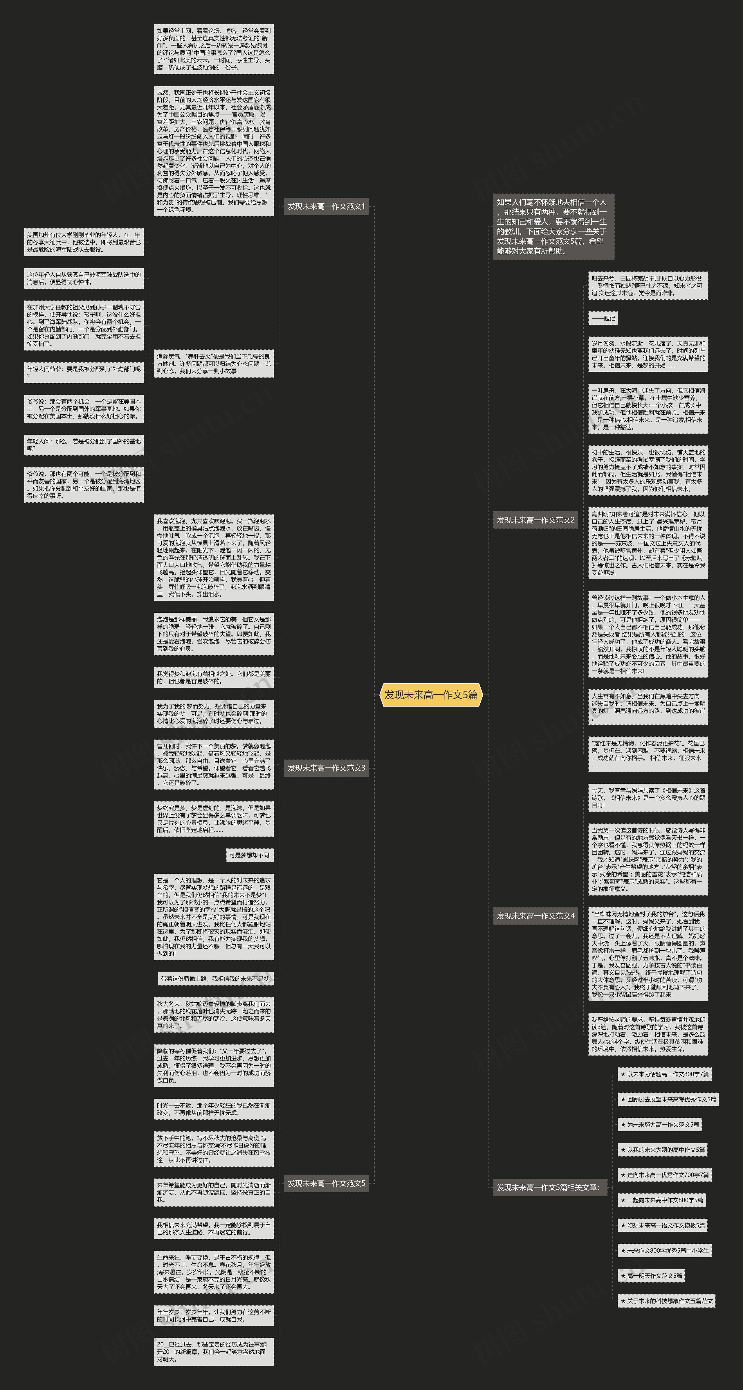 发现未来高一作文5篇思维导图