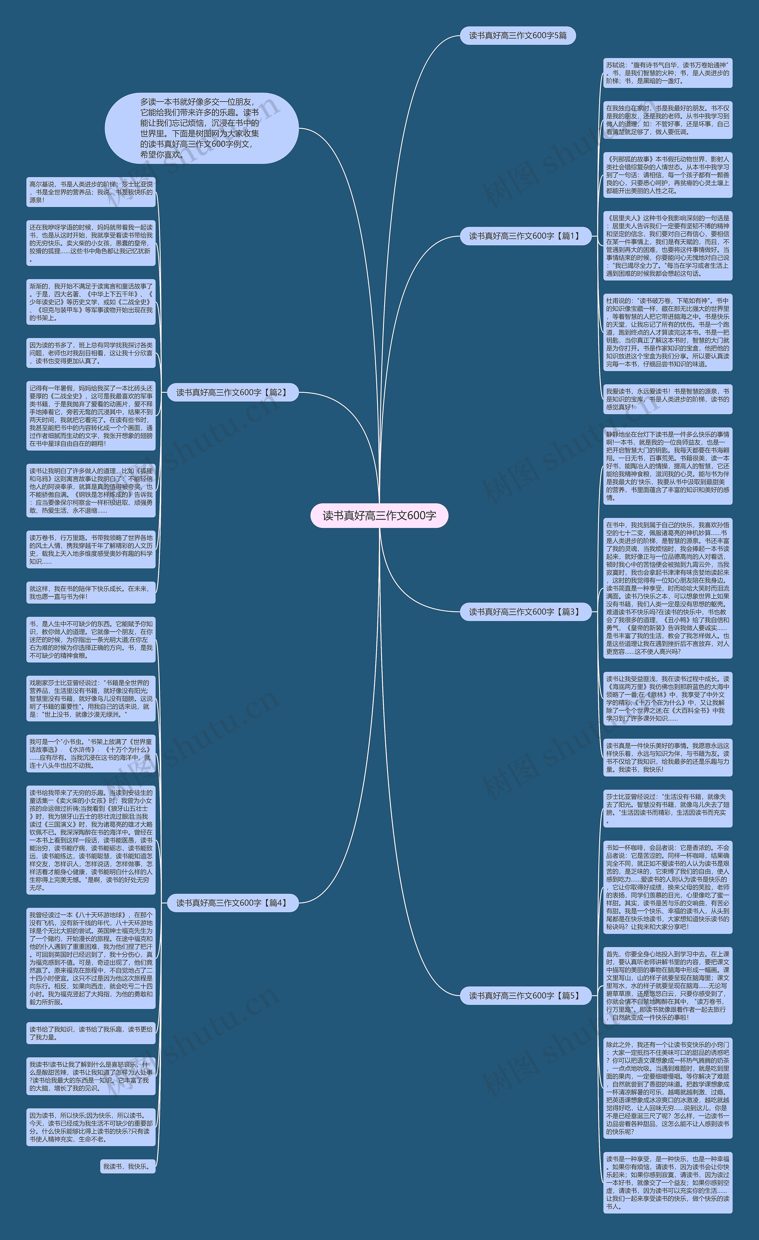 读书真好高三作文600字思维导图